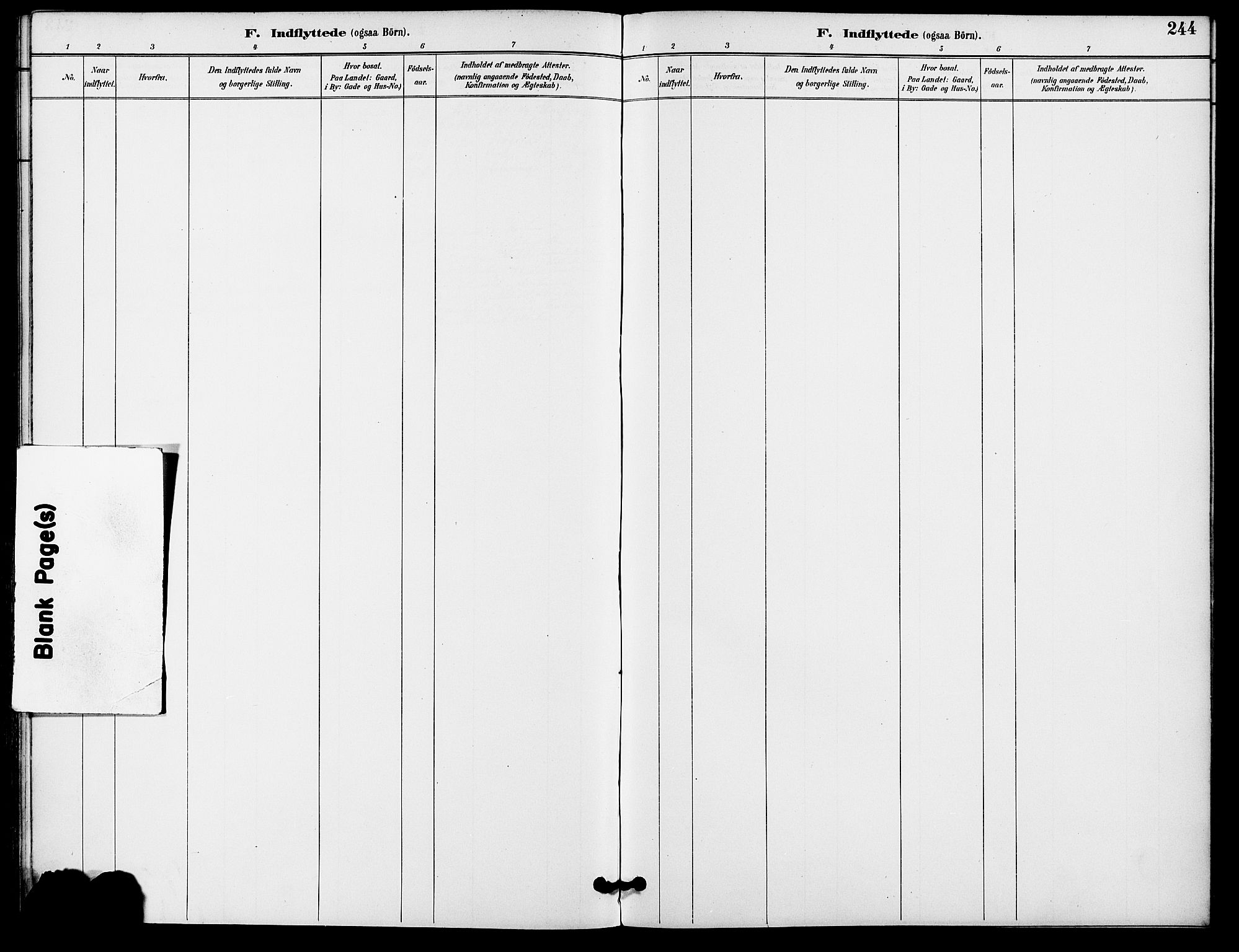 Gamle Aker prestekontor Kirkebøker, AV/SAO-A-10617a/F/L0009: Ministerialbok nr. 9, 1890-1898, s. 244