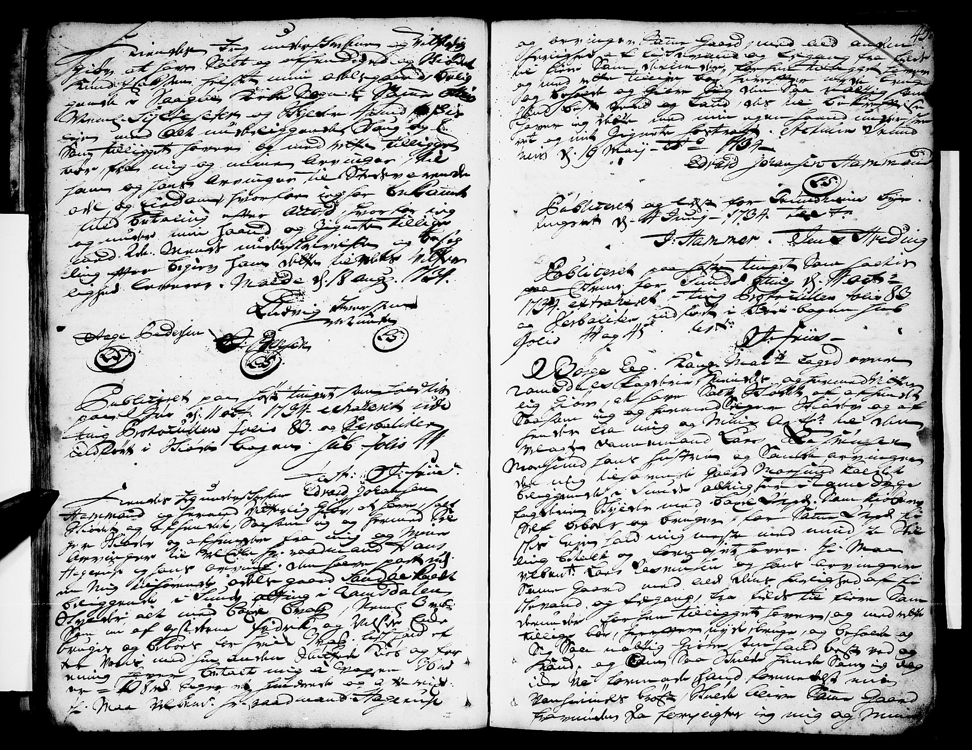Romsdal sorenskriveri, SAT/A-4149/1/2/2C/L0002: Pantebok nr. 2, 1731-1745, s. 45