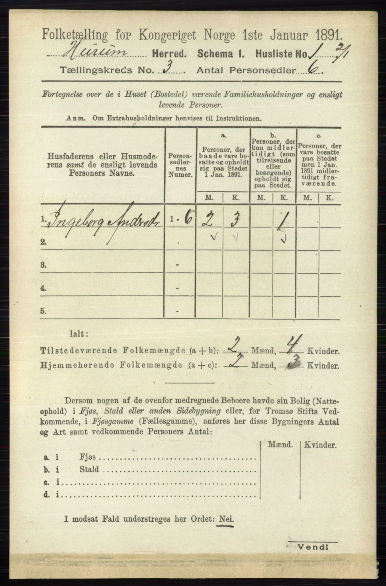 RA, Folketelling 1891 for 0628 Hurum herred, 1891, s. 919