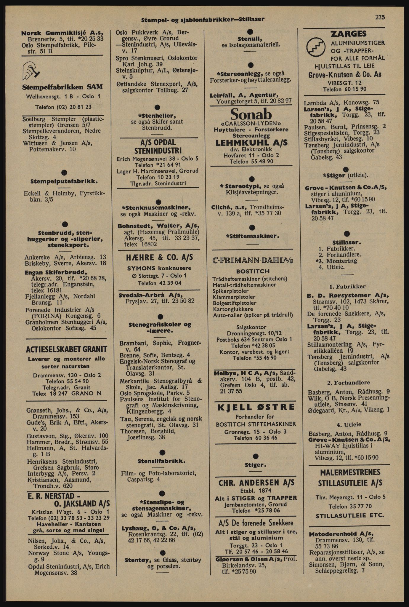 Kristiania/Oslo adressebok, PUBL/-, 1976-1977, s. 275