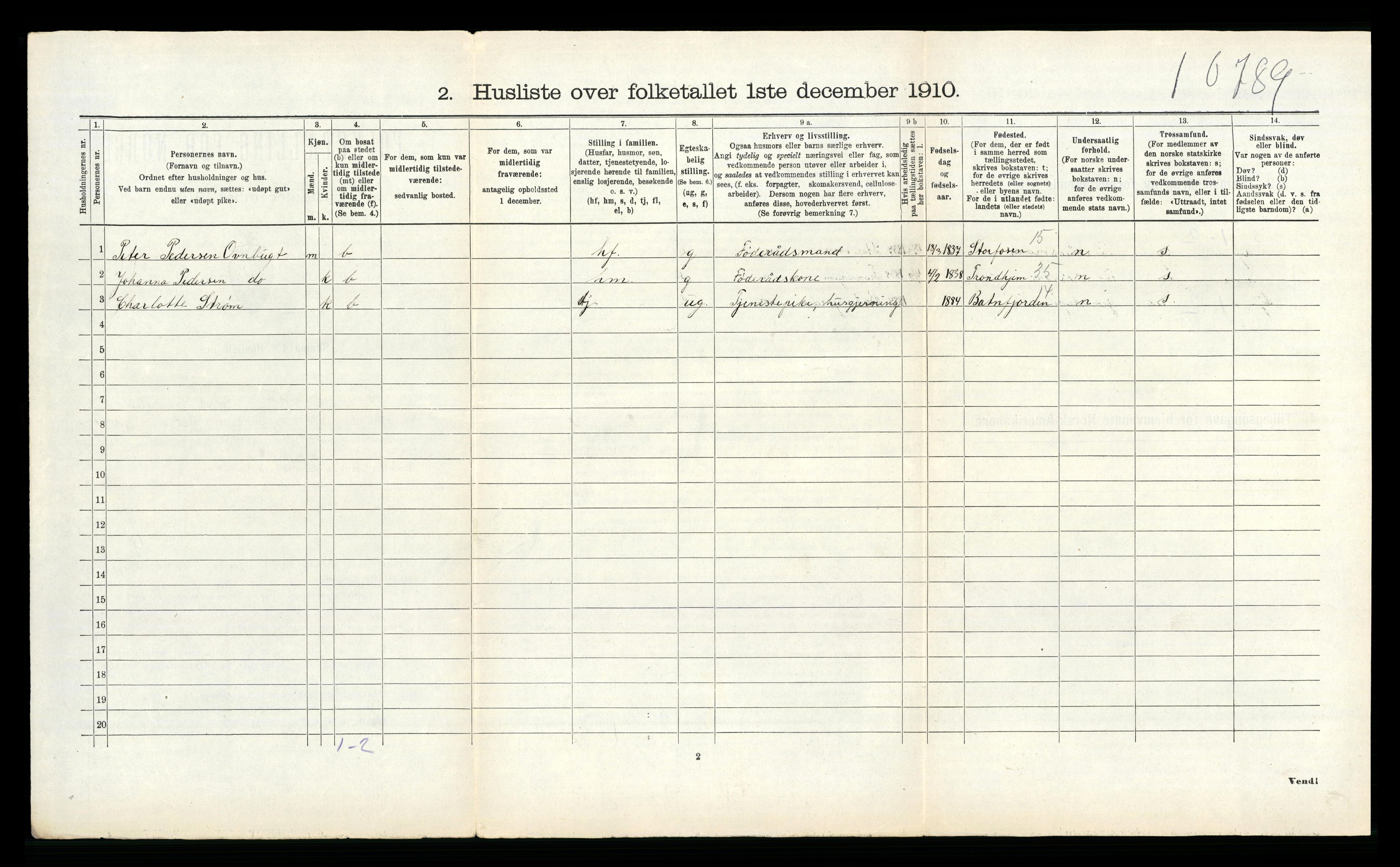 RA, Folketelling 1910 for 1554 Bremsnes herred, 1910, s. 525