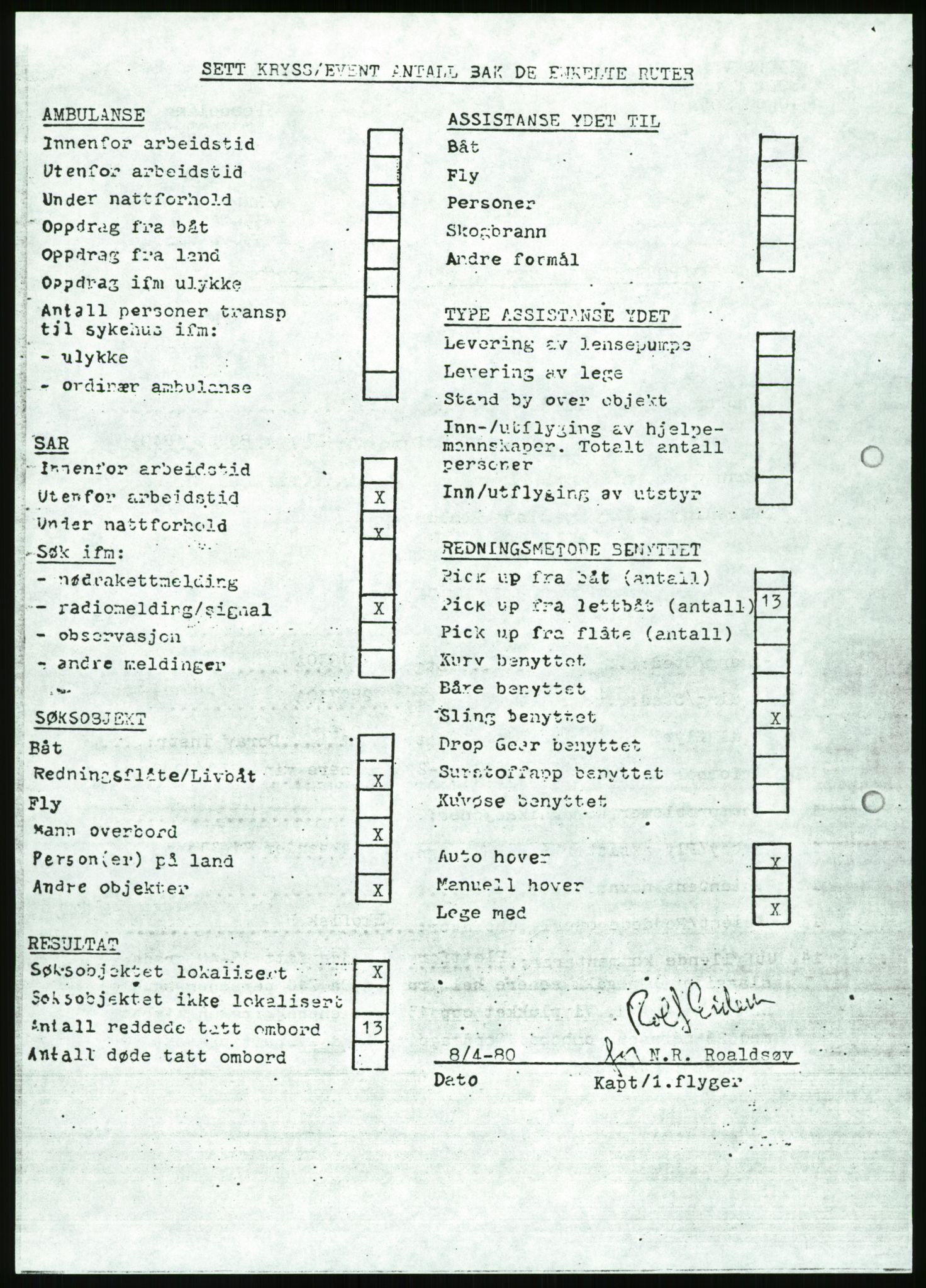 Justisdepartementet, Granskningskommisjonen ved Alexander Kielland-ulykken 27.3.1980, AV/RA-S-1165/D/L0017: P Hjelpefartøy (Doku.liste + P1-P6 av 6)/Q Hovedredningssentralen (Q0-Q27 av 27), 1980-1981, s. 291
