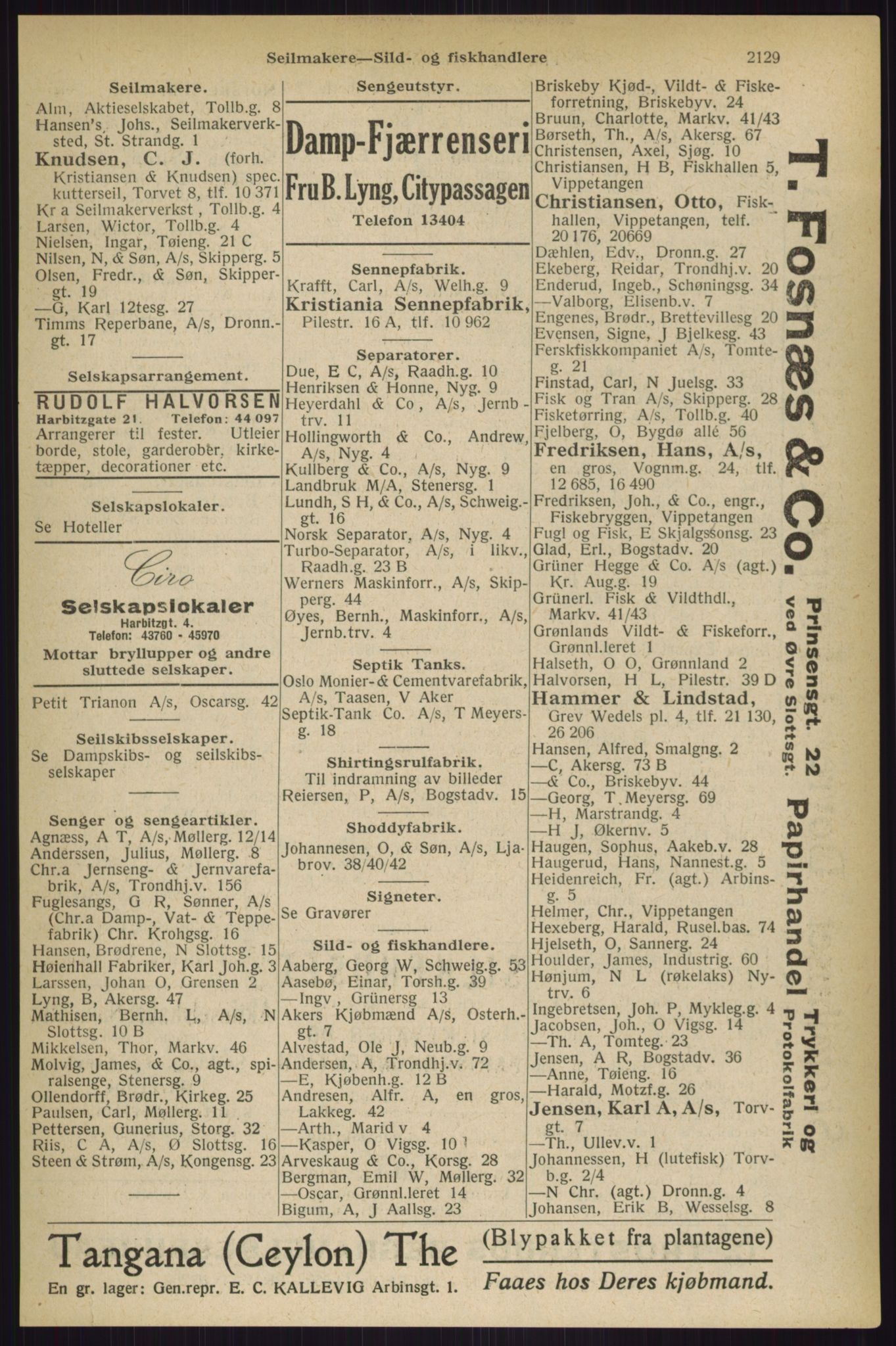 Kristiania/Oslo adressebok, PUBL/-, 1927, s. 2129