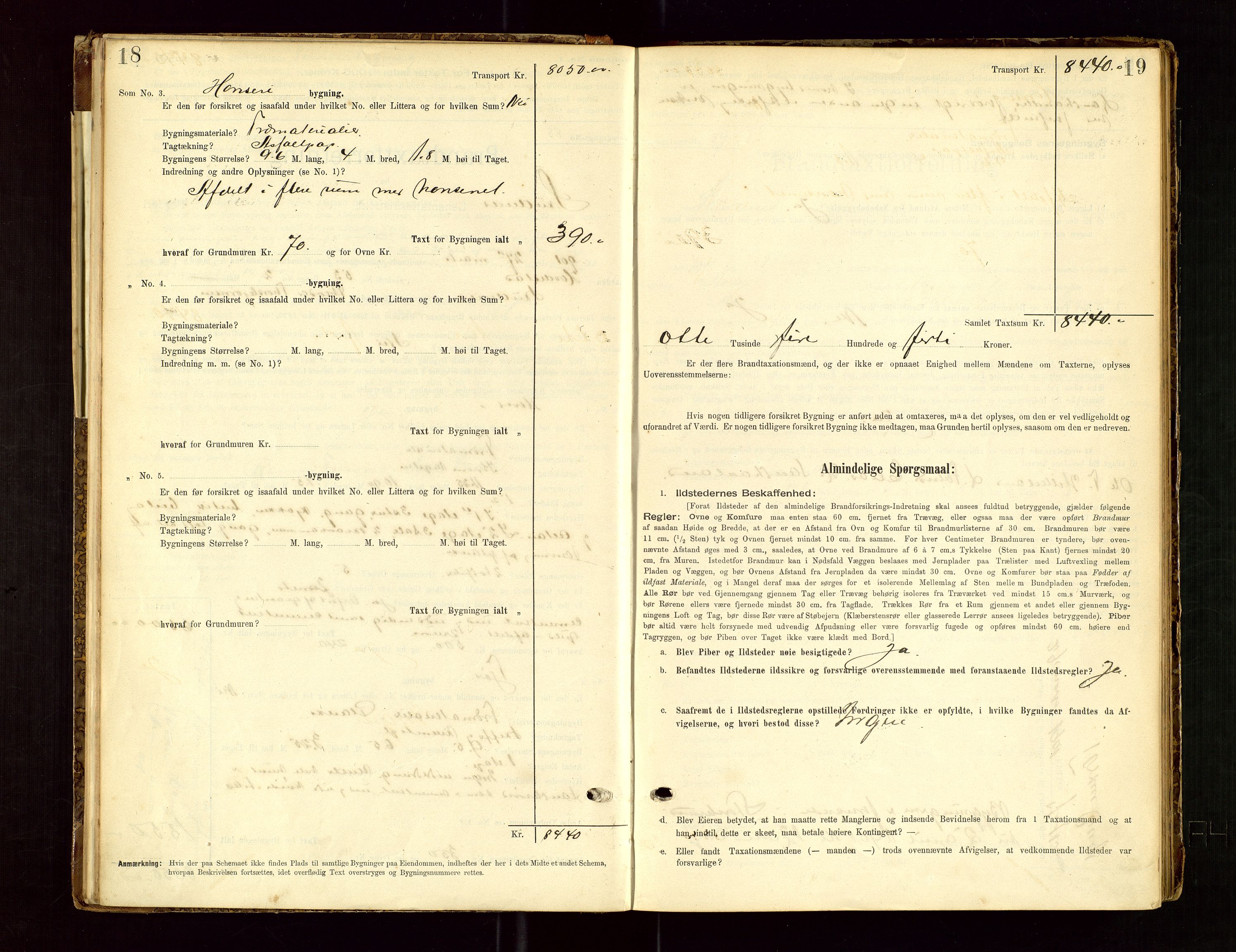 Skudenes lensmannskontor, AV/SAST-A-100444/Gob/L0001: "Brandtaxationsprotokoll", 1895-1924, s. 18-19