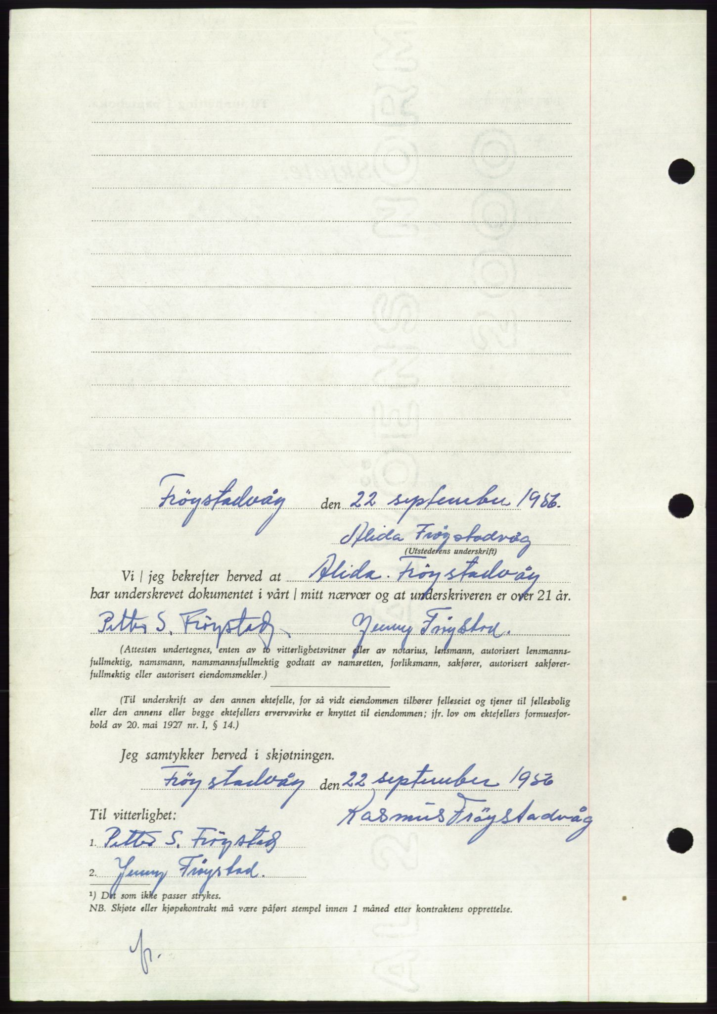 Søre Sunnmøre sorenskriveri, AV/SAT-A-4122/1/2/2C/L0104: Pantebok nr. 30A, 1956-1956, Dagboknr: 1997/1956