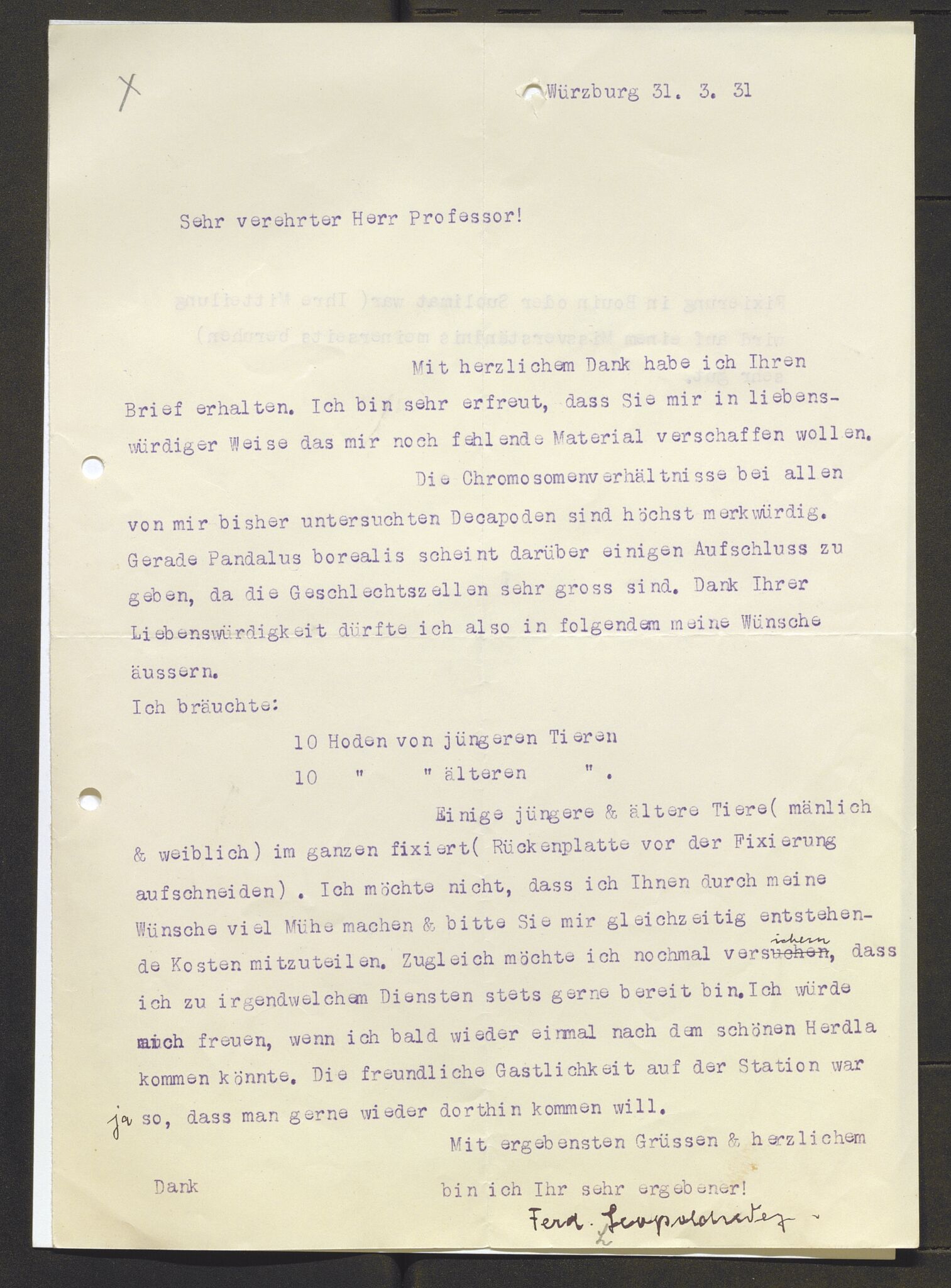 Bergens Museum, AV/SAB-A-17301/13/D/L0002: Korrespondanse , 1928-1940, s. 136