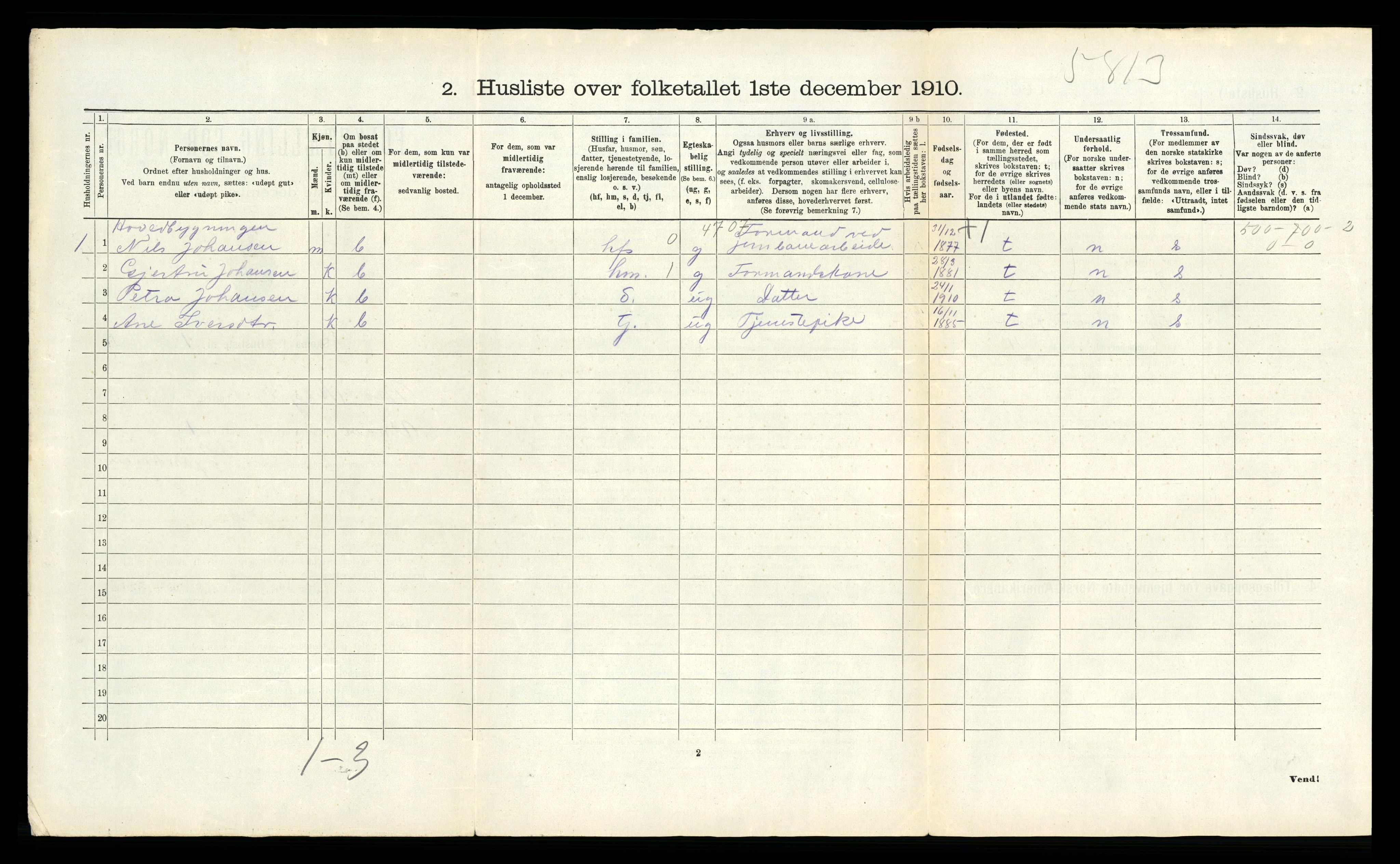 RA, Folketelling 1910 for 1833 Mo herred, 1910, s. 920