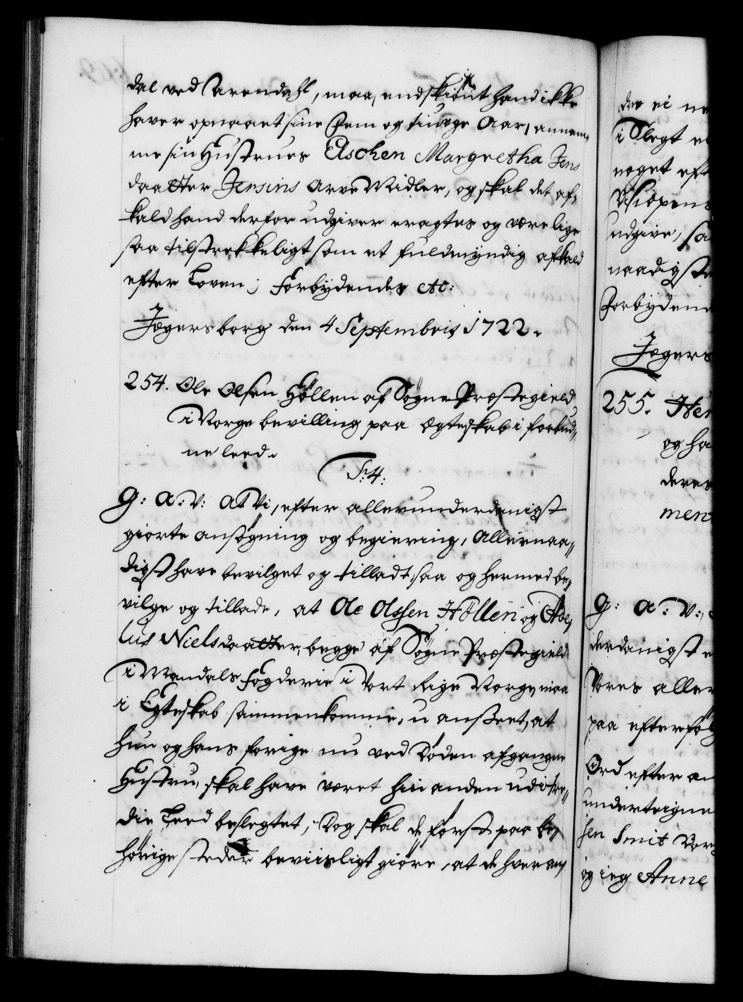 Danske Kanselli 1572-1799, RA/EA-3023/F/Fc/Fca/Fcaa/L0023: Norske registre, 1720-1722, s. 609b