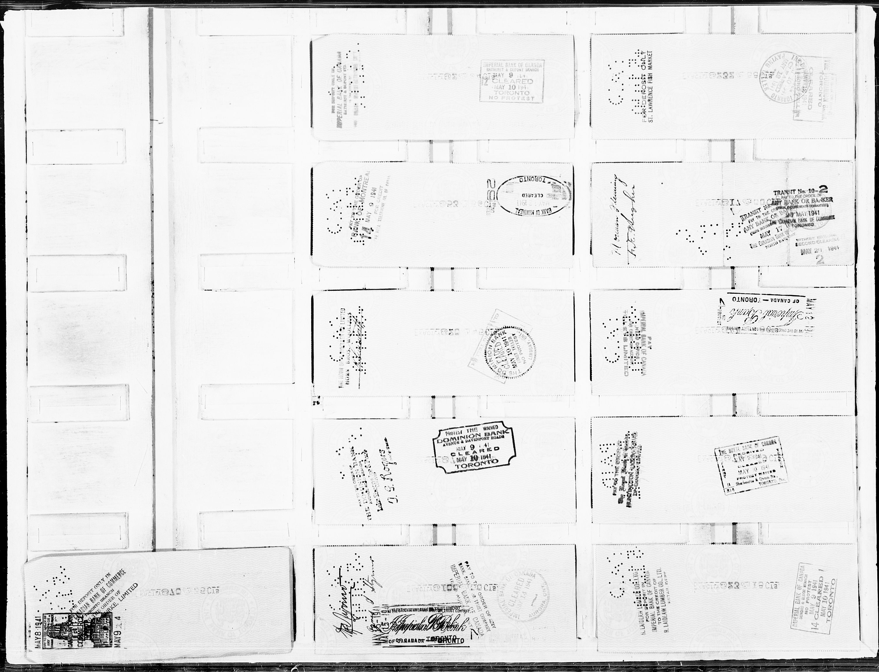 Forsvaret, Flyvåpnenes treningsleir 1940-1945, AV/RA-RAFA-3974/V/L0067: Sjekker.  F.T.L. brukskonto A-4 000 til A-9 500.  
, 1940-1945