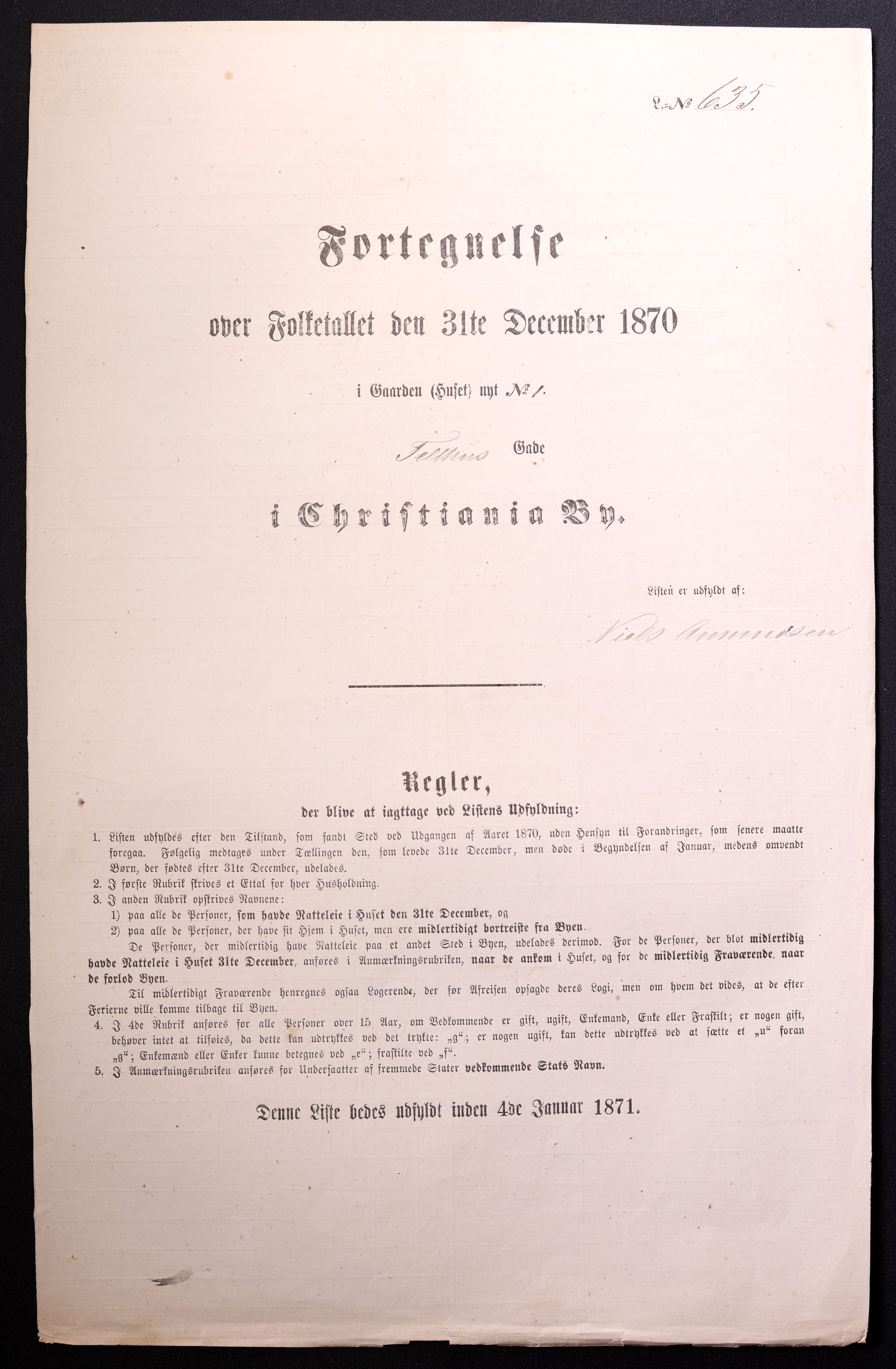 RA, Folketelling 1870 for 0301 Kristiania kjøpstad, 1870, s. 4200