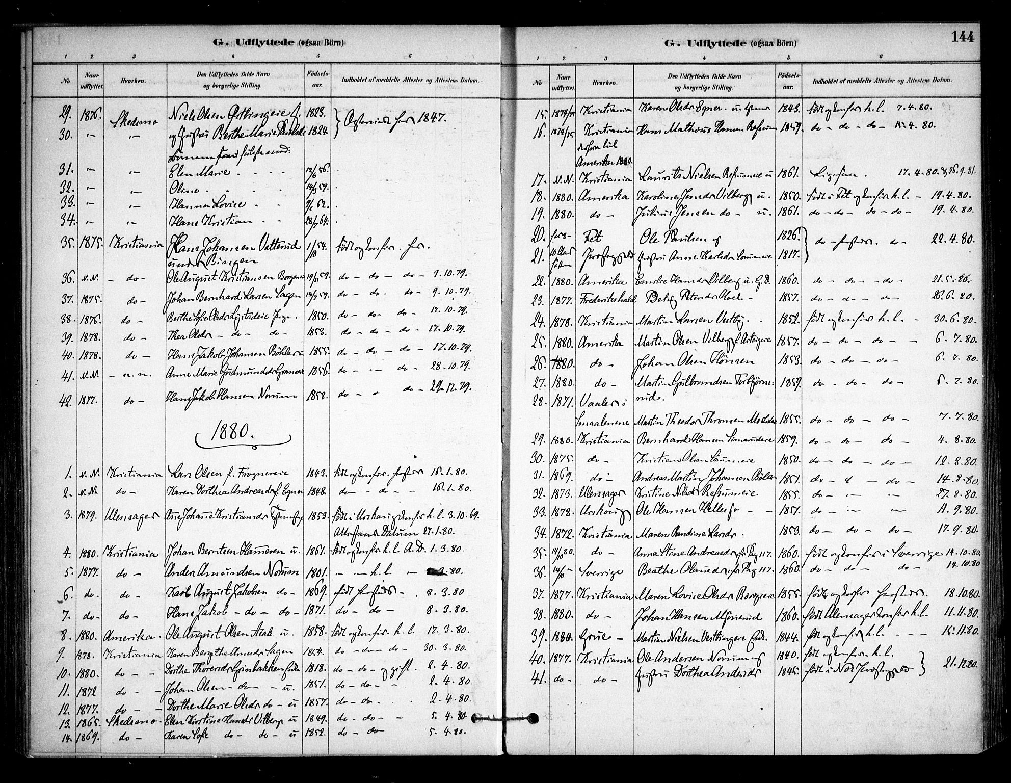 Sørum prestekontor Kirkebøker, AV/SAO-A-10303/F/Fa/L0008: Ministerialbok nr. I 8, 1878-1914, s. 144
