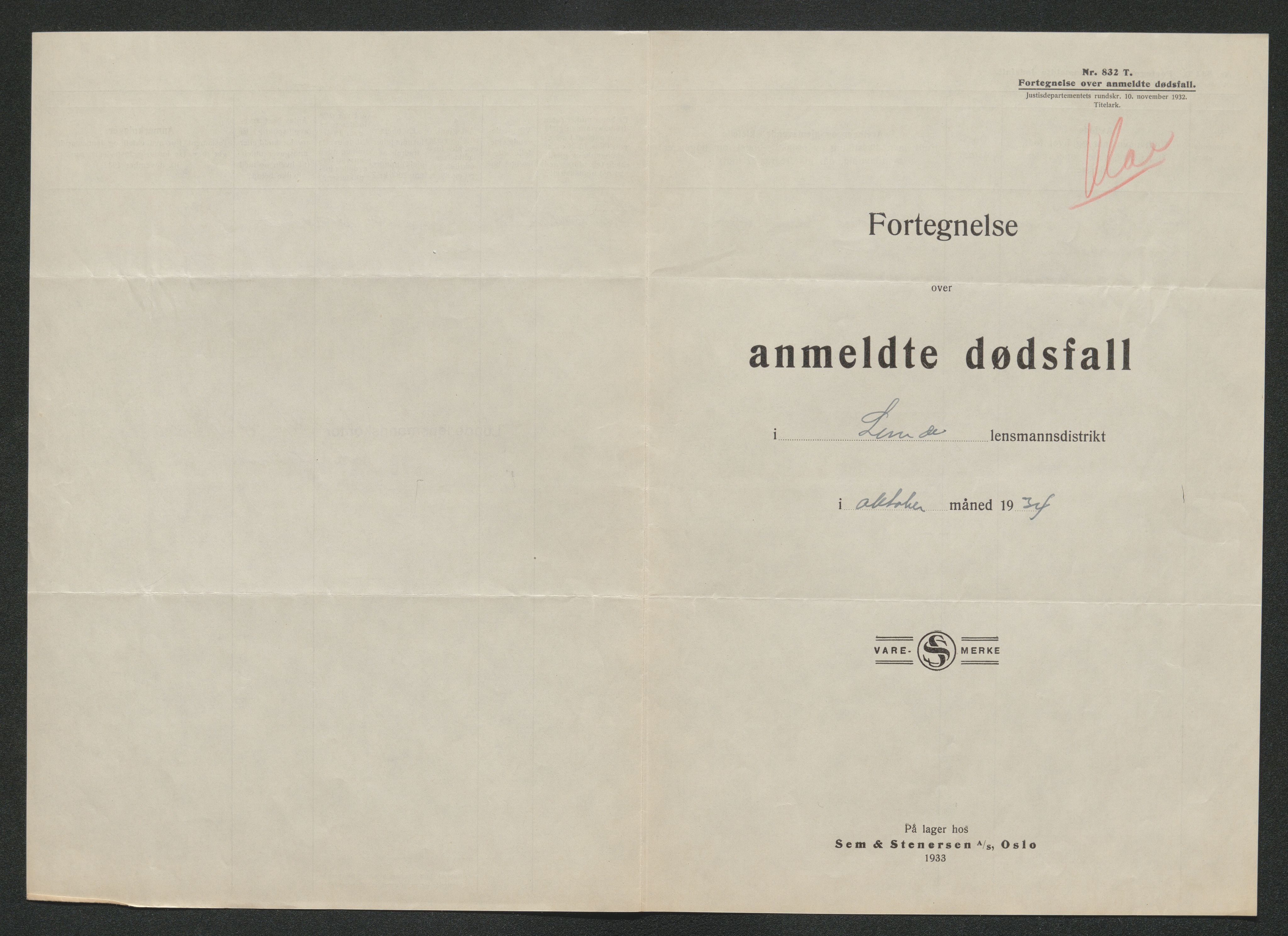 Nedre Telemark sorenskriveri, AV/SAKO-A-135/H/Ha/Hab/L0008: Dødsfallsfortegnelser
, 1931-1935, s. 1307