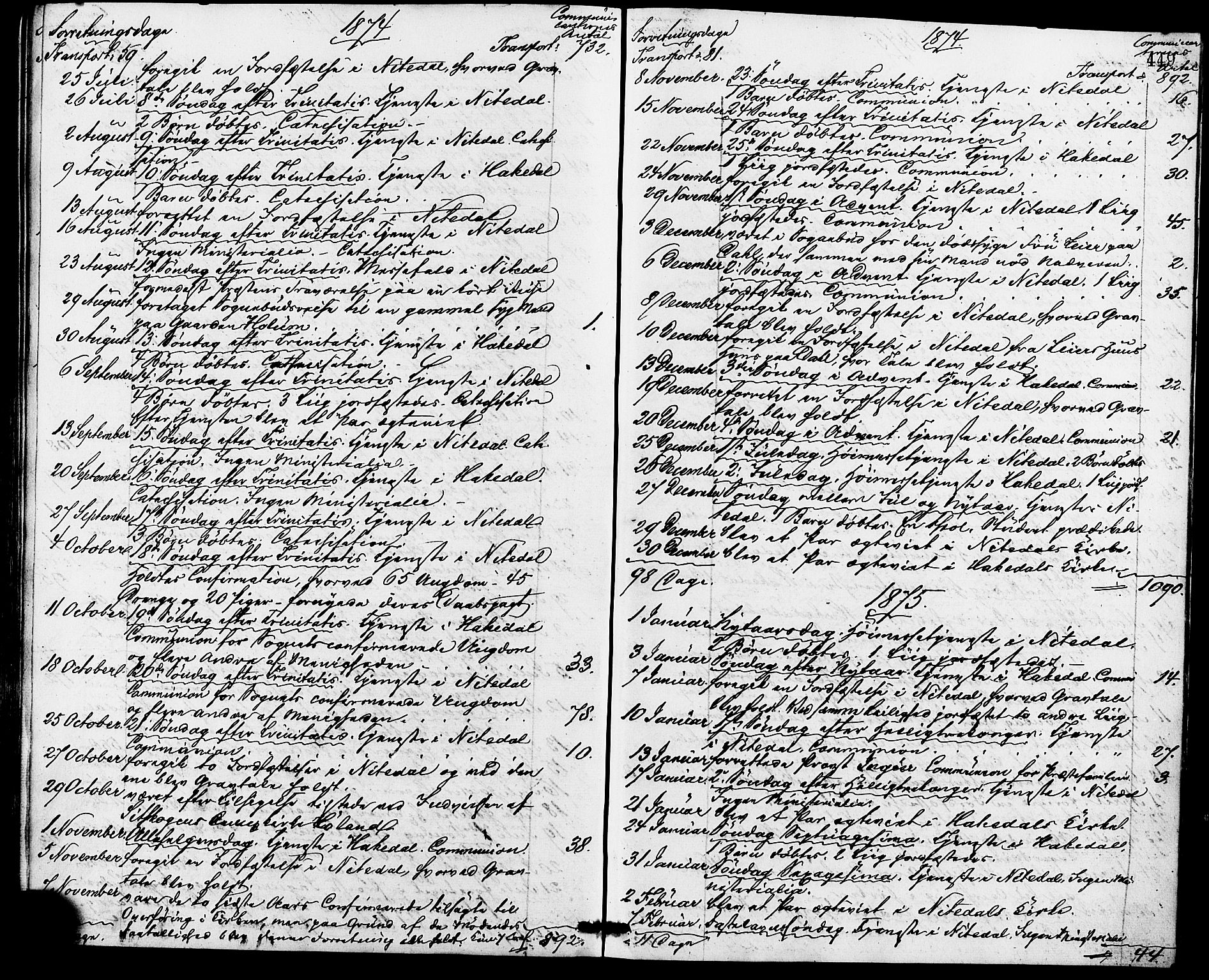 Nittedal prestekontor Kirkebøker, AV/SAO-A-10365a/F/Fa/L0006: Ministerialbok nr. I 6, 1863-1878, s. 449