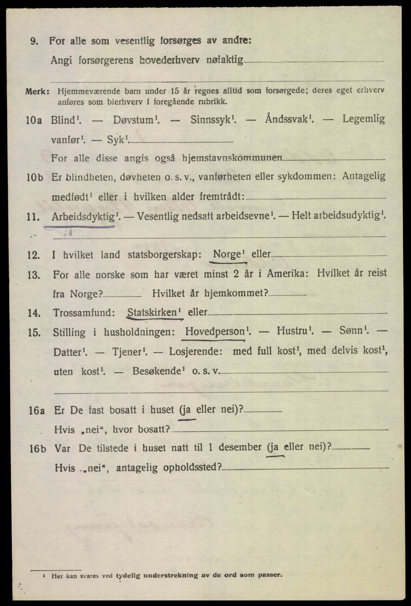 SAK, Folketelling 1920 for 1012 Oddernes herred, 1920, s. 6286