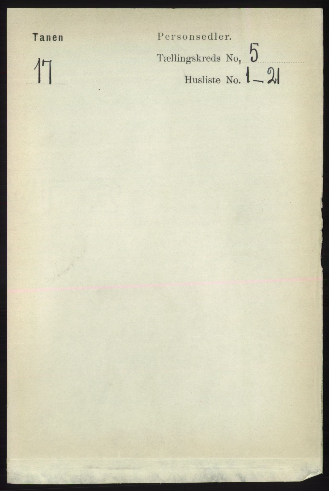 RA, Folketelling 1891 for 2025 Tana herred, 1891, s. 1993