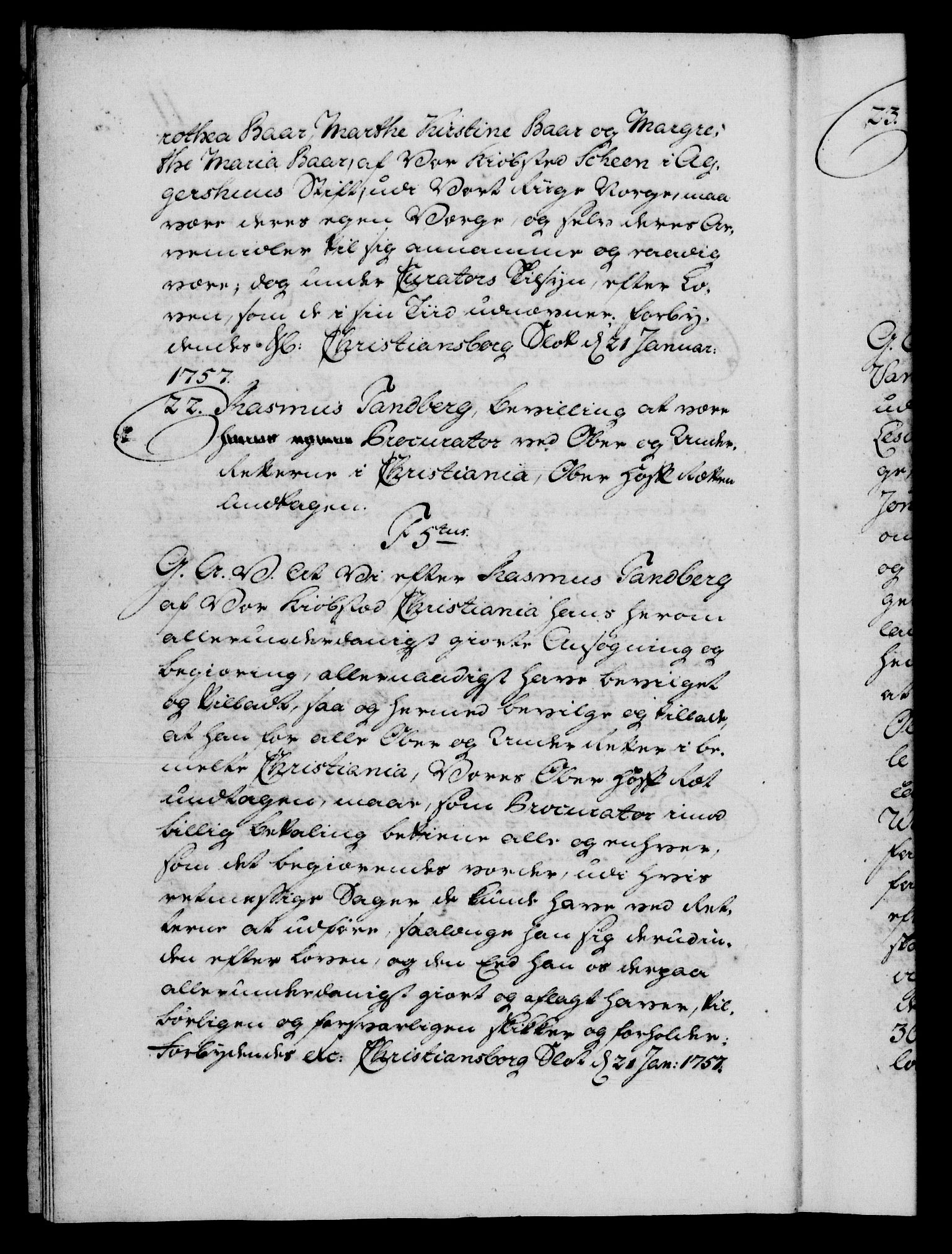 Danske Kanselli 1572-1799, AV/RA-EA-3023/F/Fc/Fca/Fcaa/L0040: Norske registre, 1757-1759, s. 11b