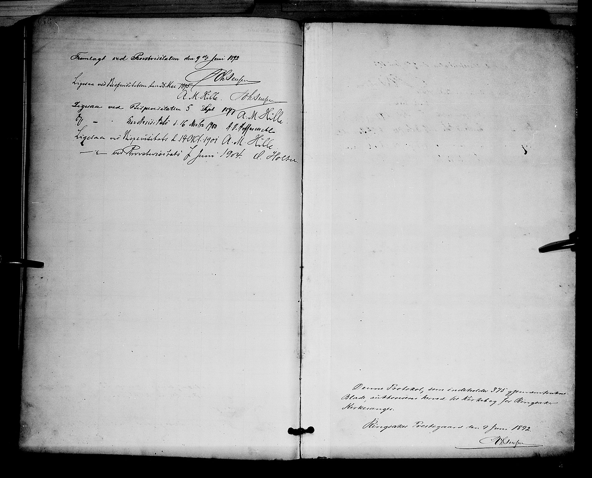 Ringsaker prestekontor, AV/SAH-PREST-014/L/La/L0012: Klokkerbok nr. 12, 1891-1902