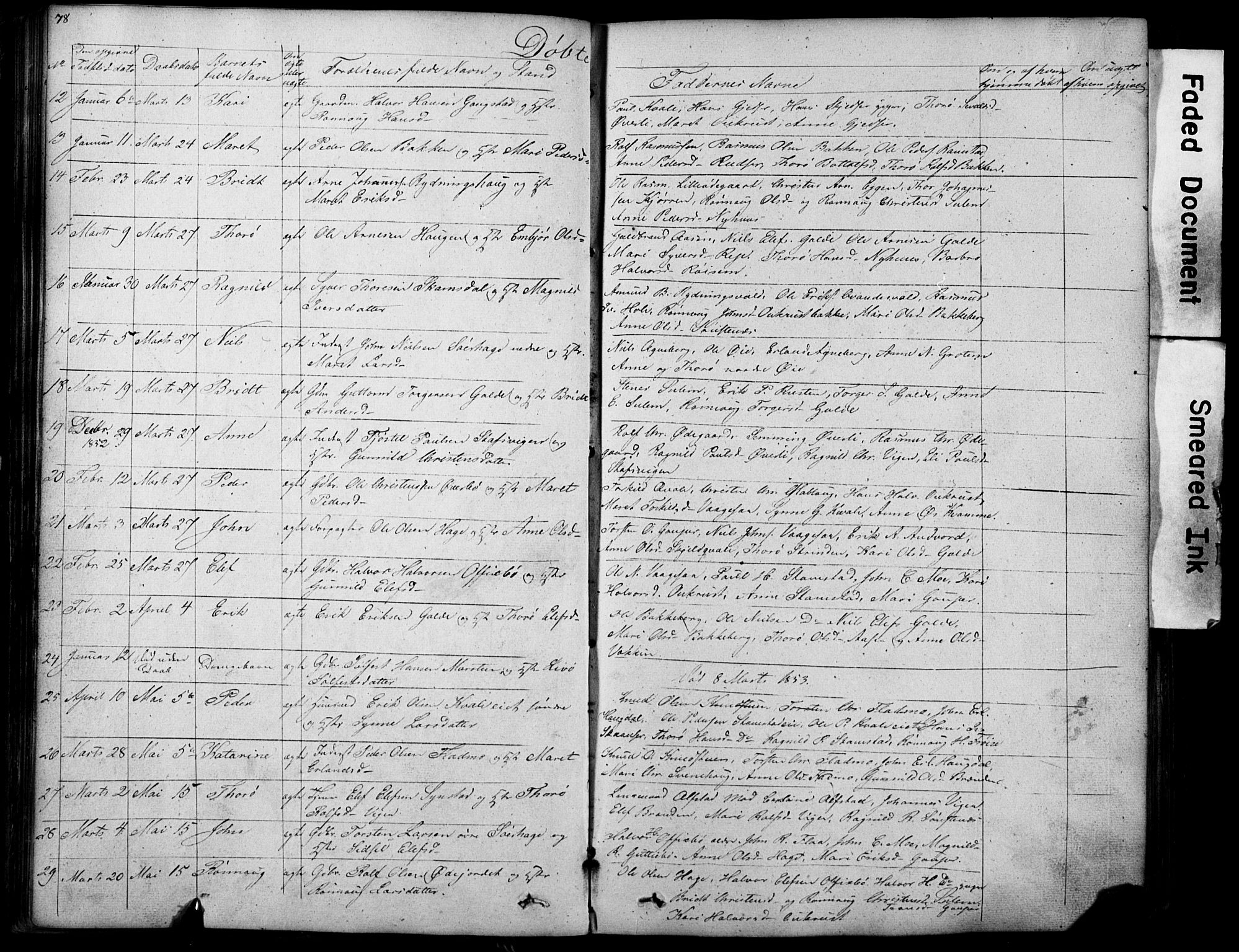 Lom prestekontor, AV/SAH-PREST-070/L/L0012: Klokkerbok nr. 12, 1845-1873, s. 78-79