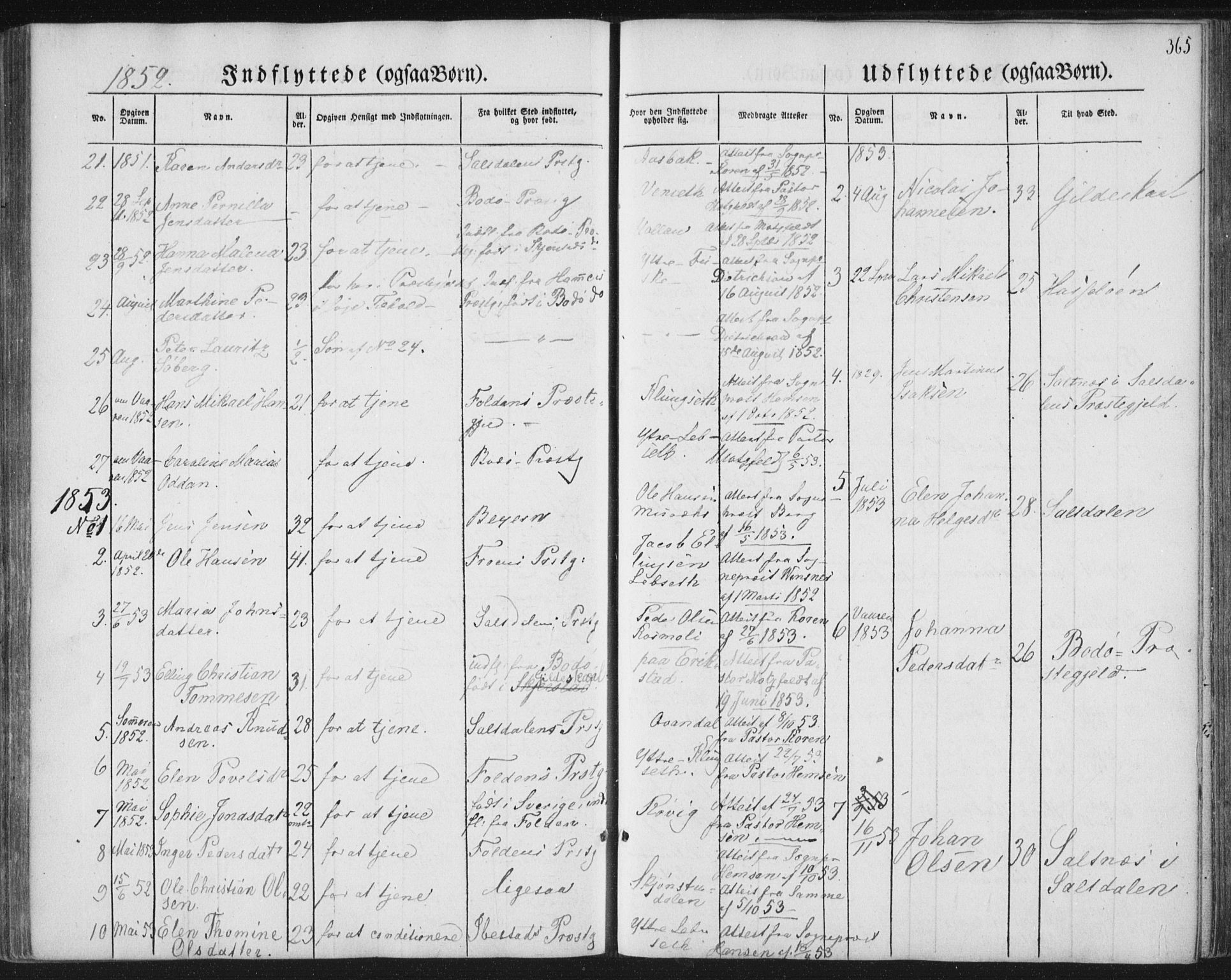 Ministerialprotokoller, klokkerbøker og fødselsregistre - Nordland, AV/SAT-A-1459/852/L0738: Ministerialbok nr. 852A08, 1849-1865, s. 365
