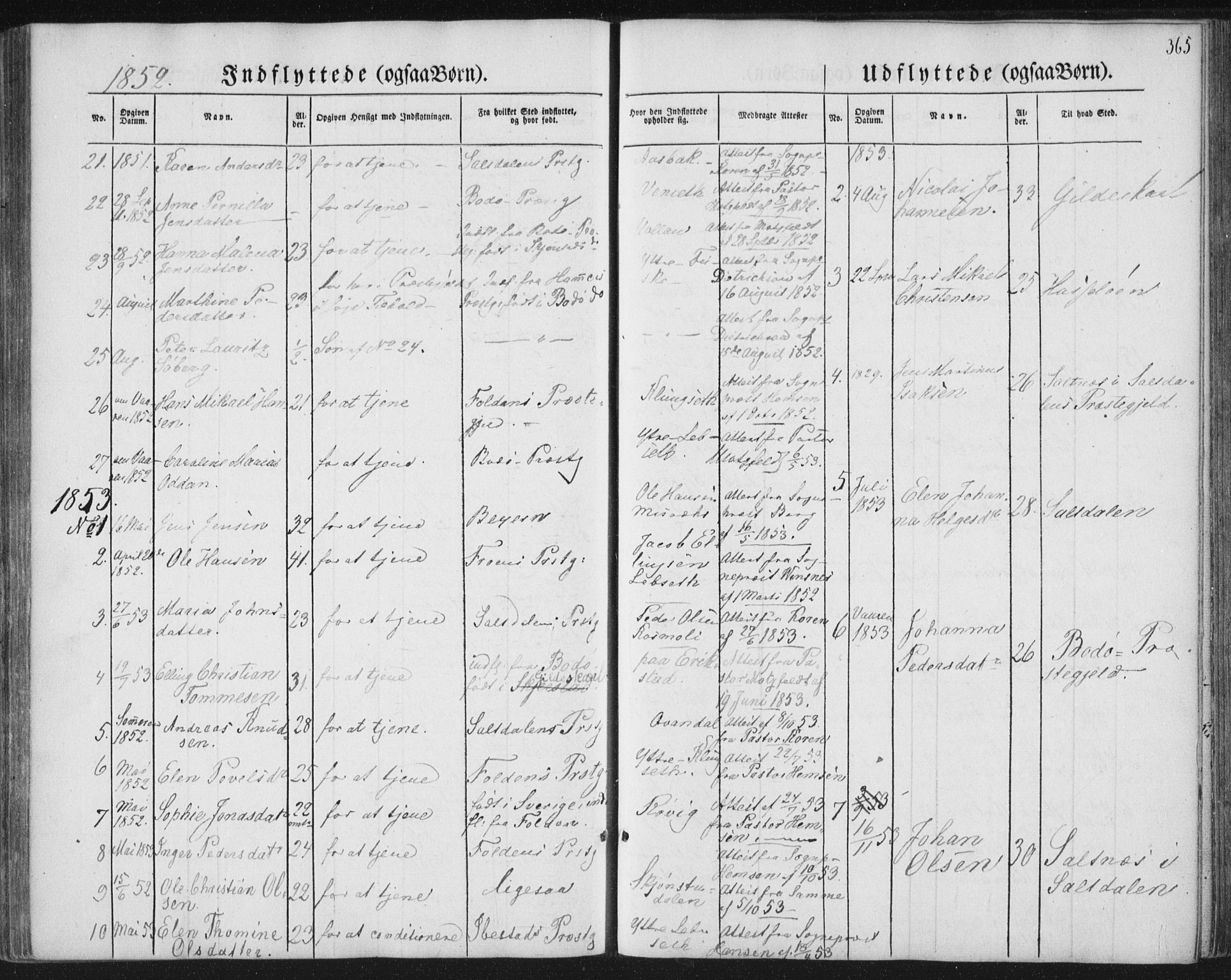 Ministerialprotokoller, klokkerbøker og fødselsregistre - Nordland, SAT/A-1459/852/L0738: Ministerialbok nr. 852A08, 1849-1865, s. 365