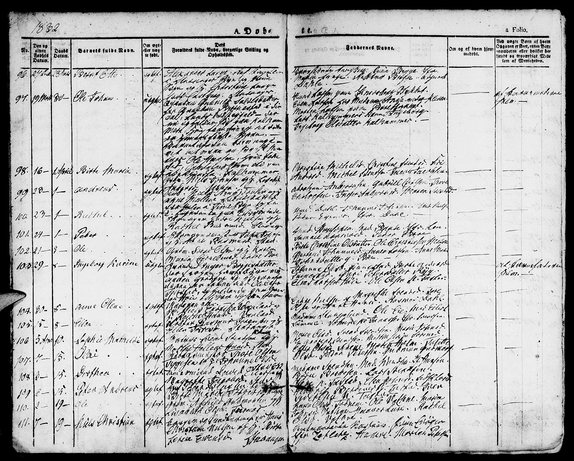 Domkirken sokneprestkontor, AV/SAST-A-101812/001/30/30BA/L0011: Ministerialbok nr. A 11, 1832-1856