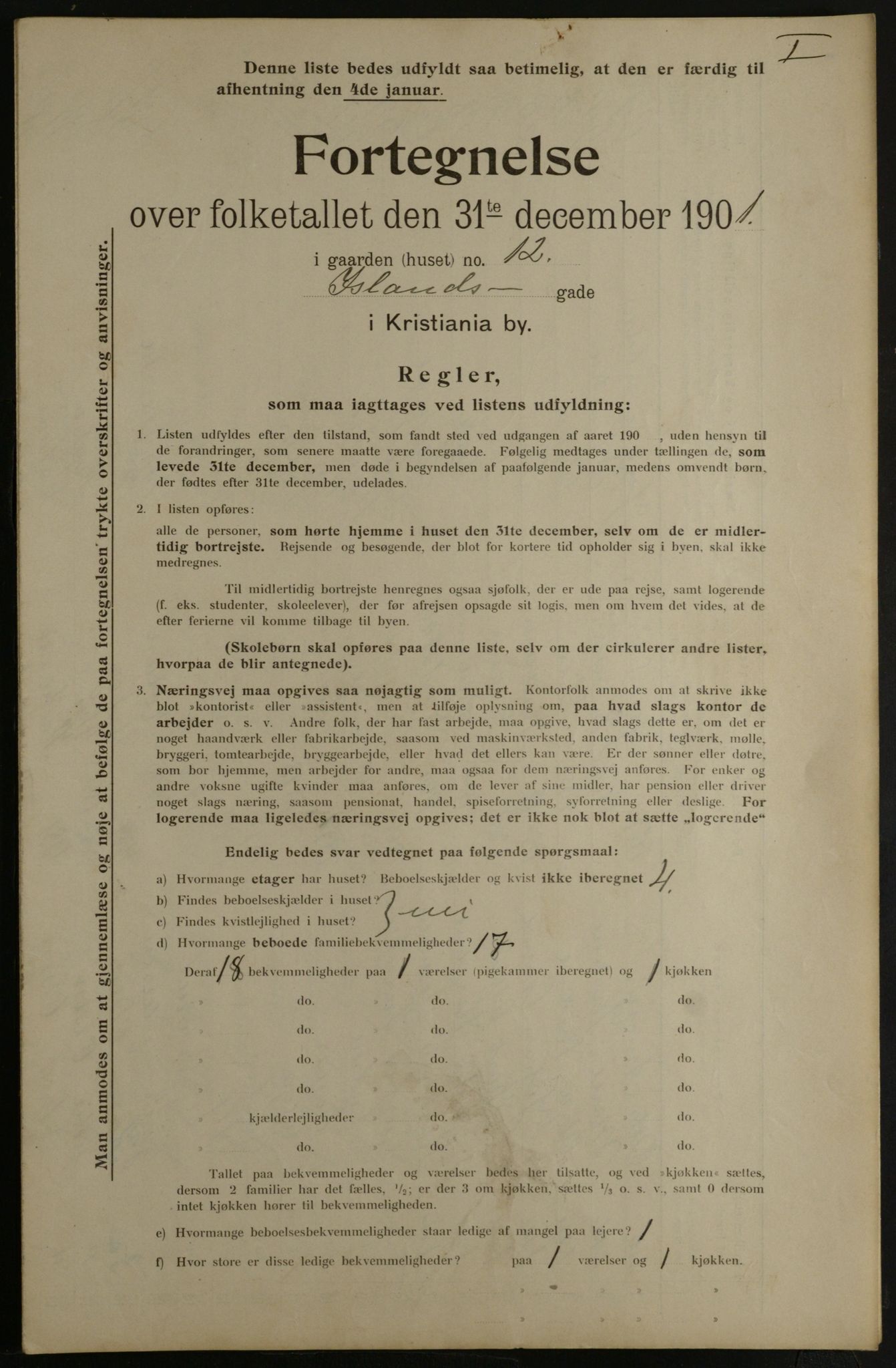 OBA, Kommunal folketelling 31.12.1901 for Kristiania kjøpstad, 1901, s. 7051