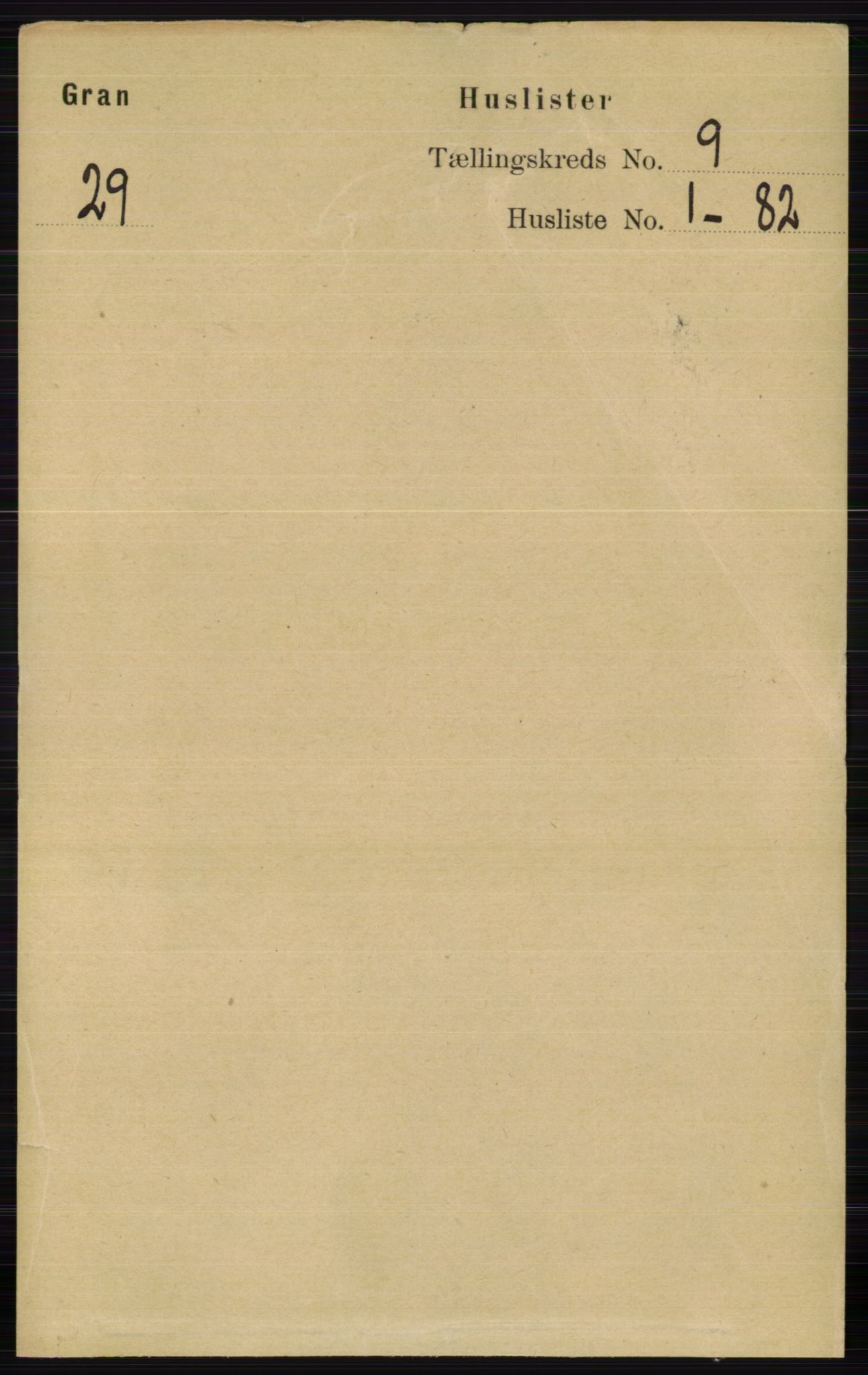 RA, Folketelling 1891 for 0534 Gran herred, 1891, s. 4053