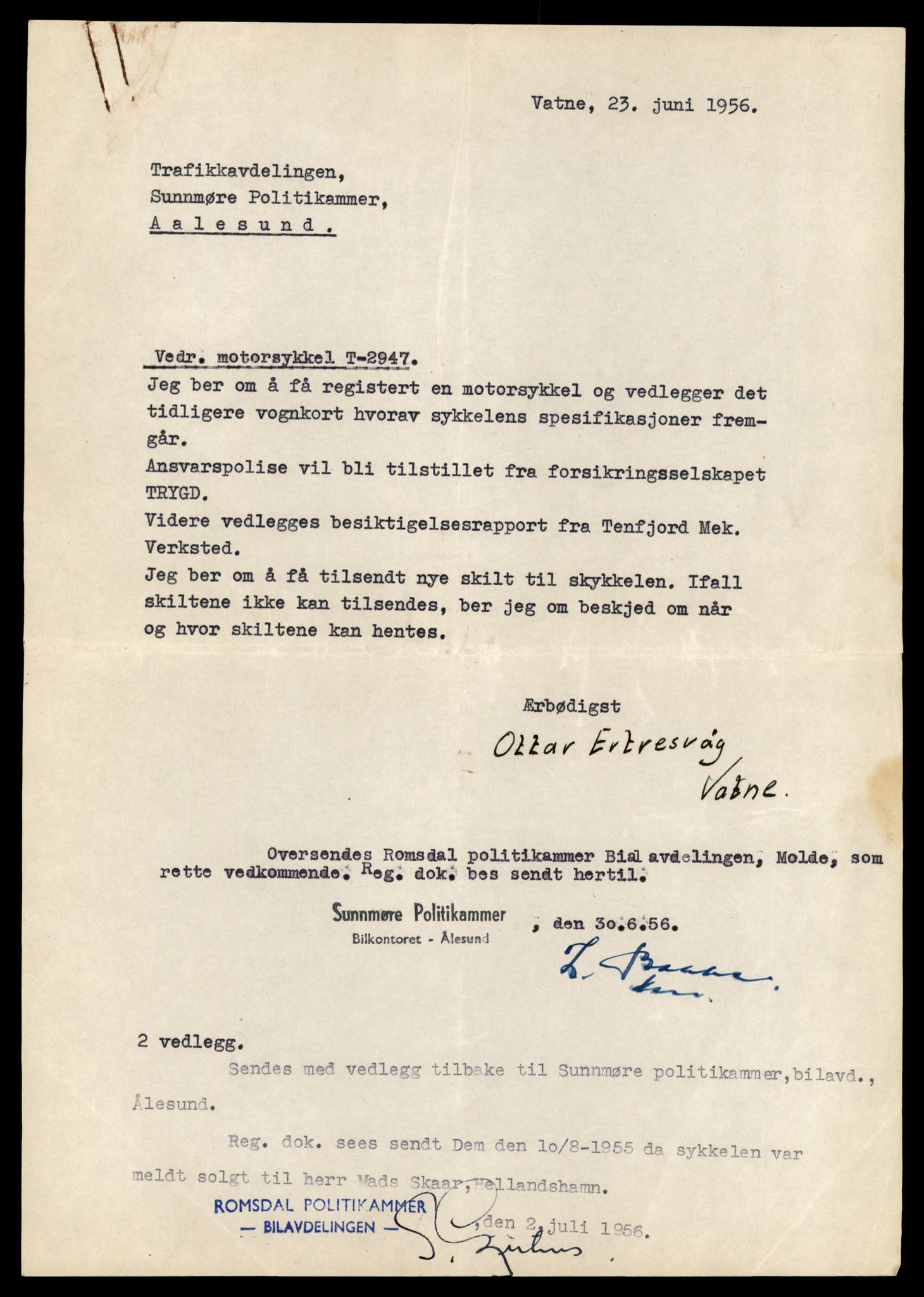 Møre og Romsdal vegkontor - Ålesund trafikkstasjon, AV/SAT-A-4099/F/Fe/L0039: Registreringskort for kjøretøy T 13361 - T 13530, 1927-1998, s. 2981