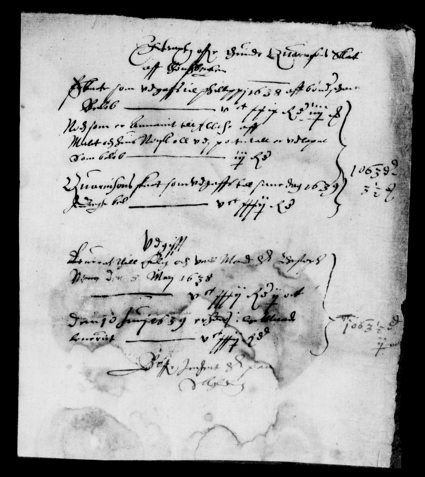 Rentekammeret inntil 1814, Reviderte regnskaper, Lensregnskaper, AV/RA-EA-5023/R/Rb/Rbo/L0019: Tønsberg len, 1638-1640