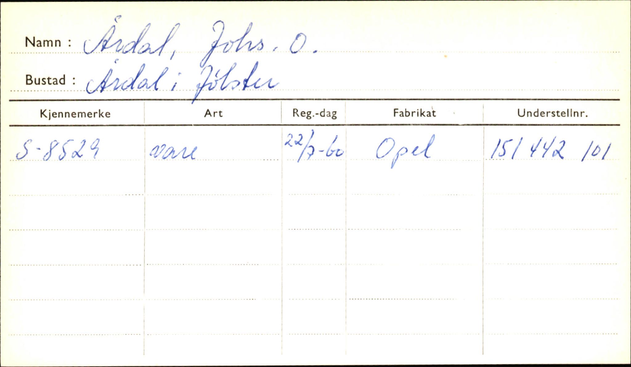 Statens vegvesen, Sogn og Fjordane vegkontor, AV/SAB-A-5301/4/F/L0002: Eigarregister Fjordane til 1.6.1961, 1930-1961, s. 820