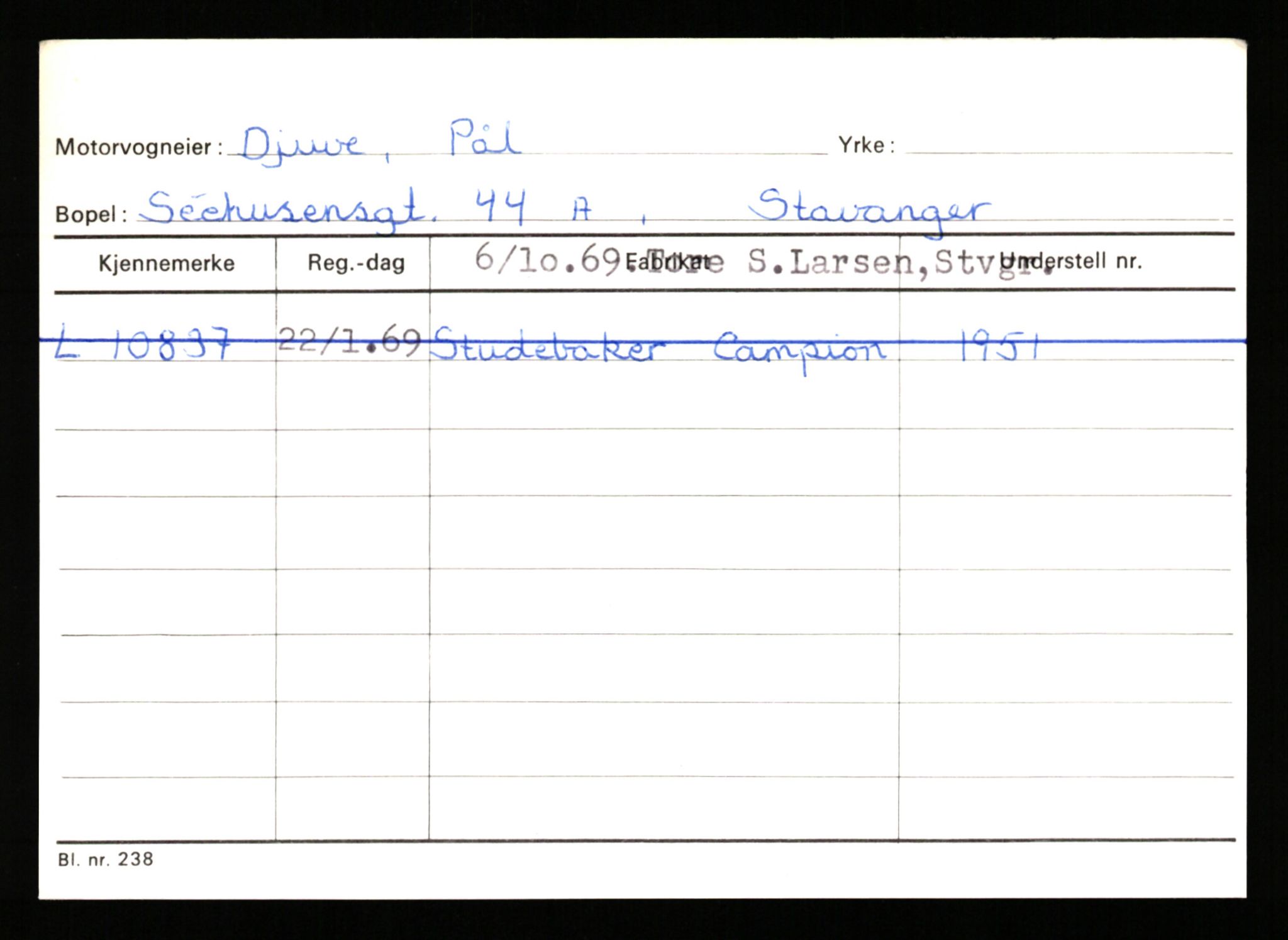 Stavanger trafikkstasjon, SAST/A-101942/0/H/L0006: Dalva - Egersund, 1930-1971, s. 603