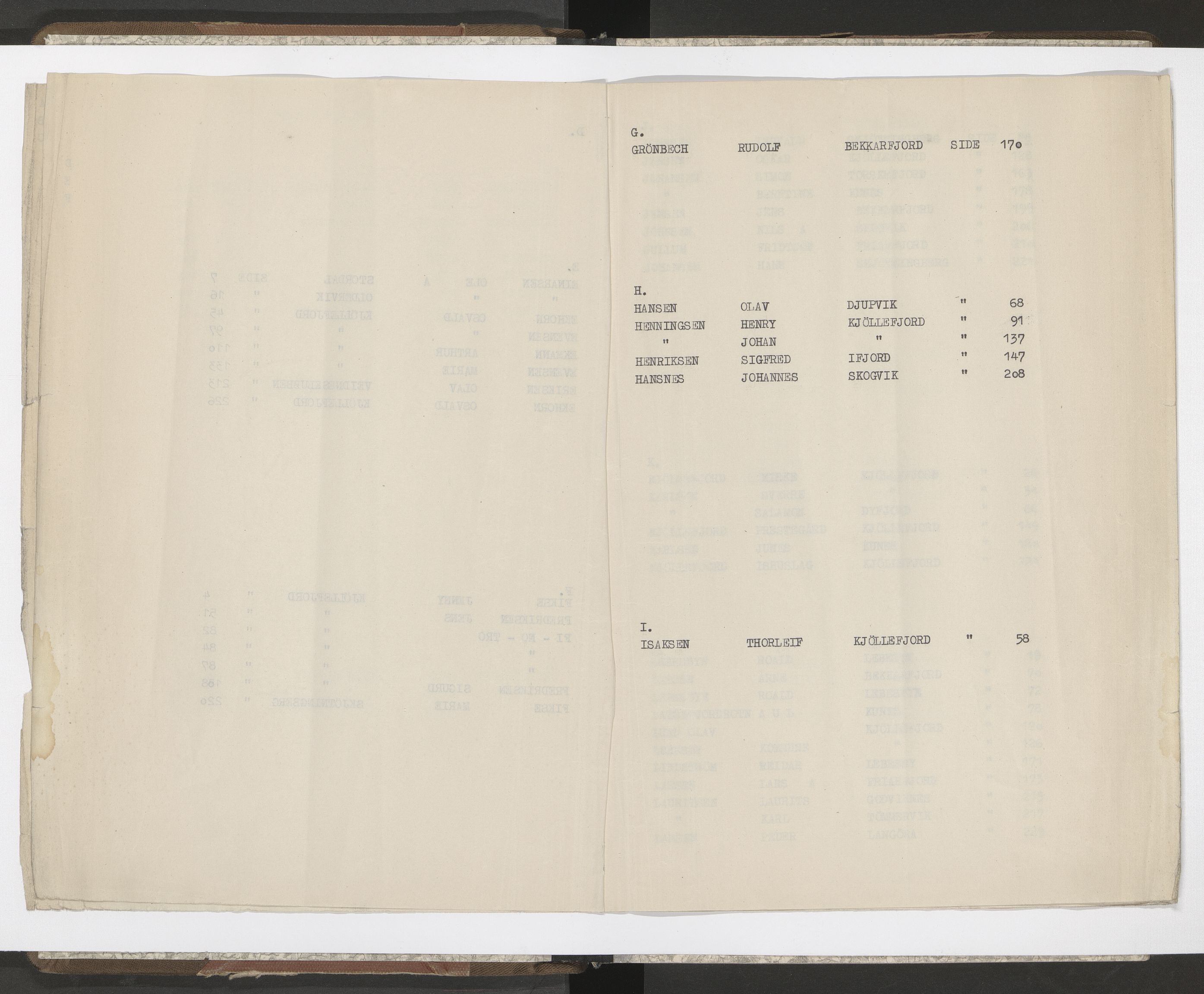 Lebesby lensmannskontor, AV/SATØ-SATØ-67/F/Fn/Fng/L0131: Branntakstprotokoll, 1951-1955