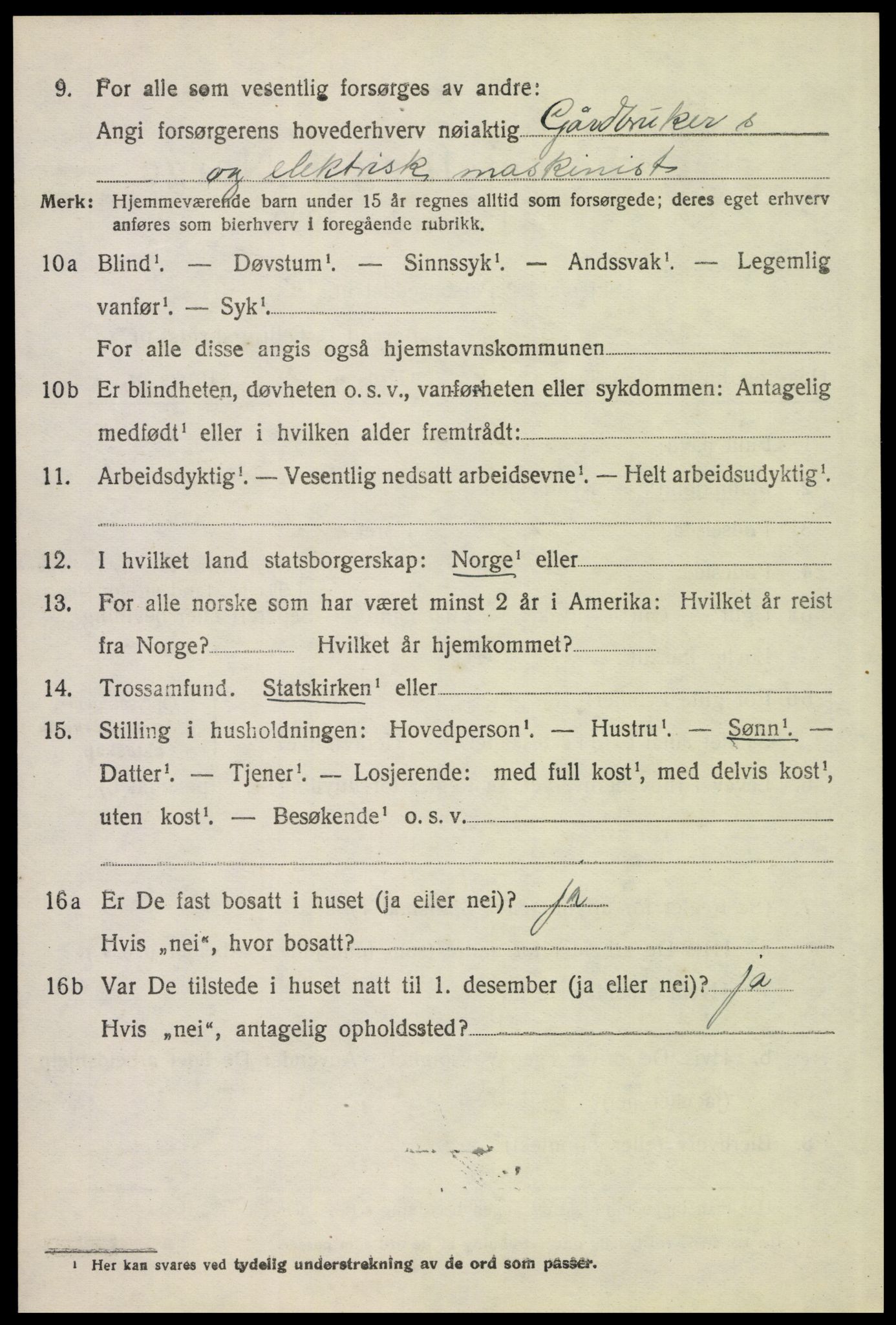 SAH, Folketelling 1920 for 0440 Kvikne herred, 1920, s. 1609