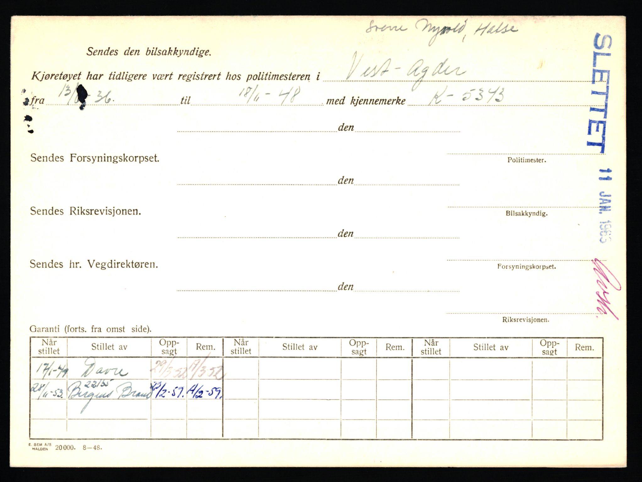 Stavanger trafikkstasjon, AV/SAST-A-101942/0/F/L0020: L-11000 - L-11499, 1930-1971, s. 246