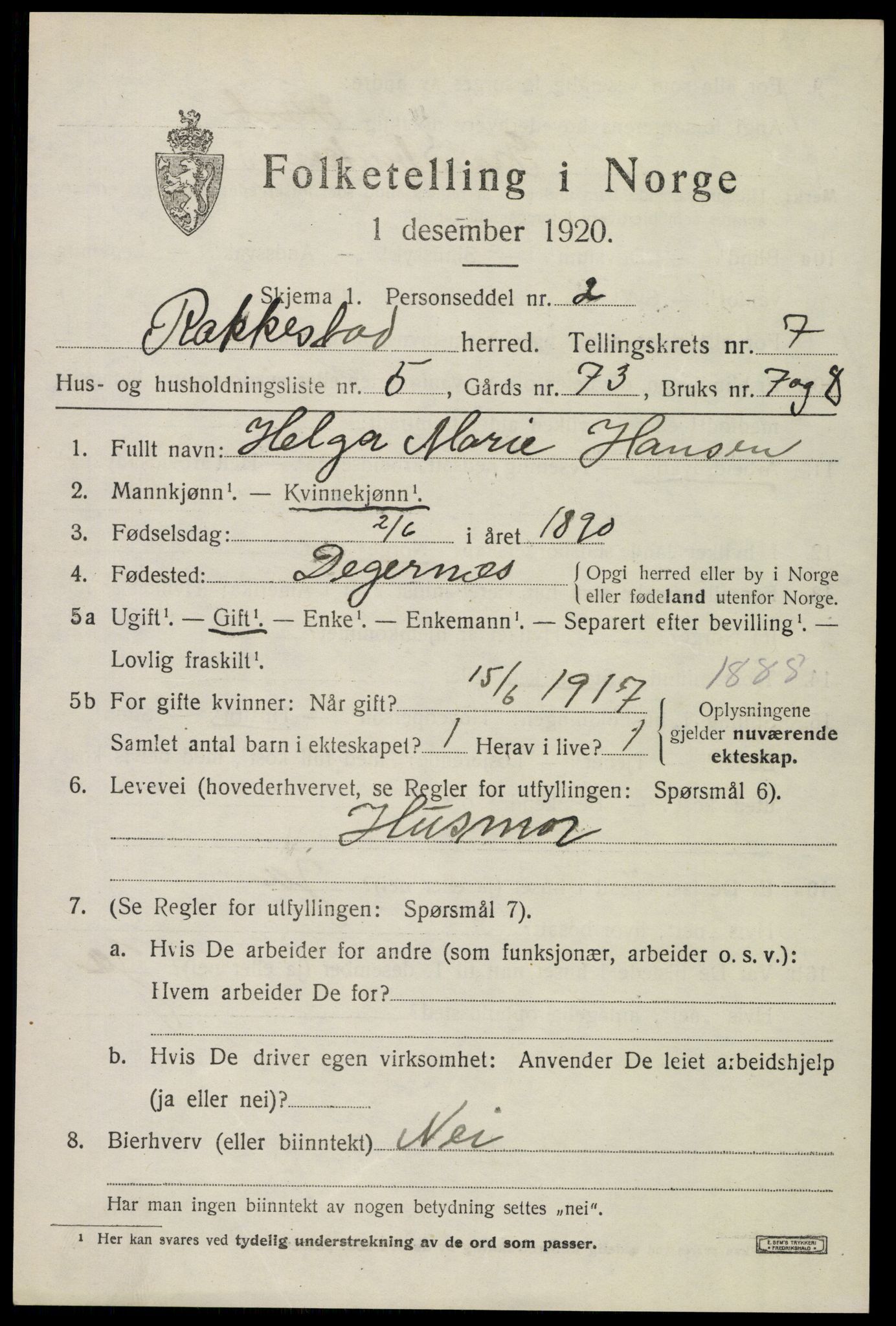 SAO, Folketelling 1920 for 0128 Rakkestad herred, 1920, s. 6869