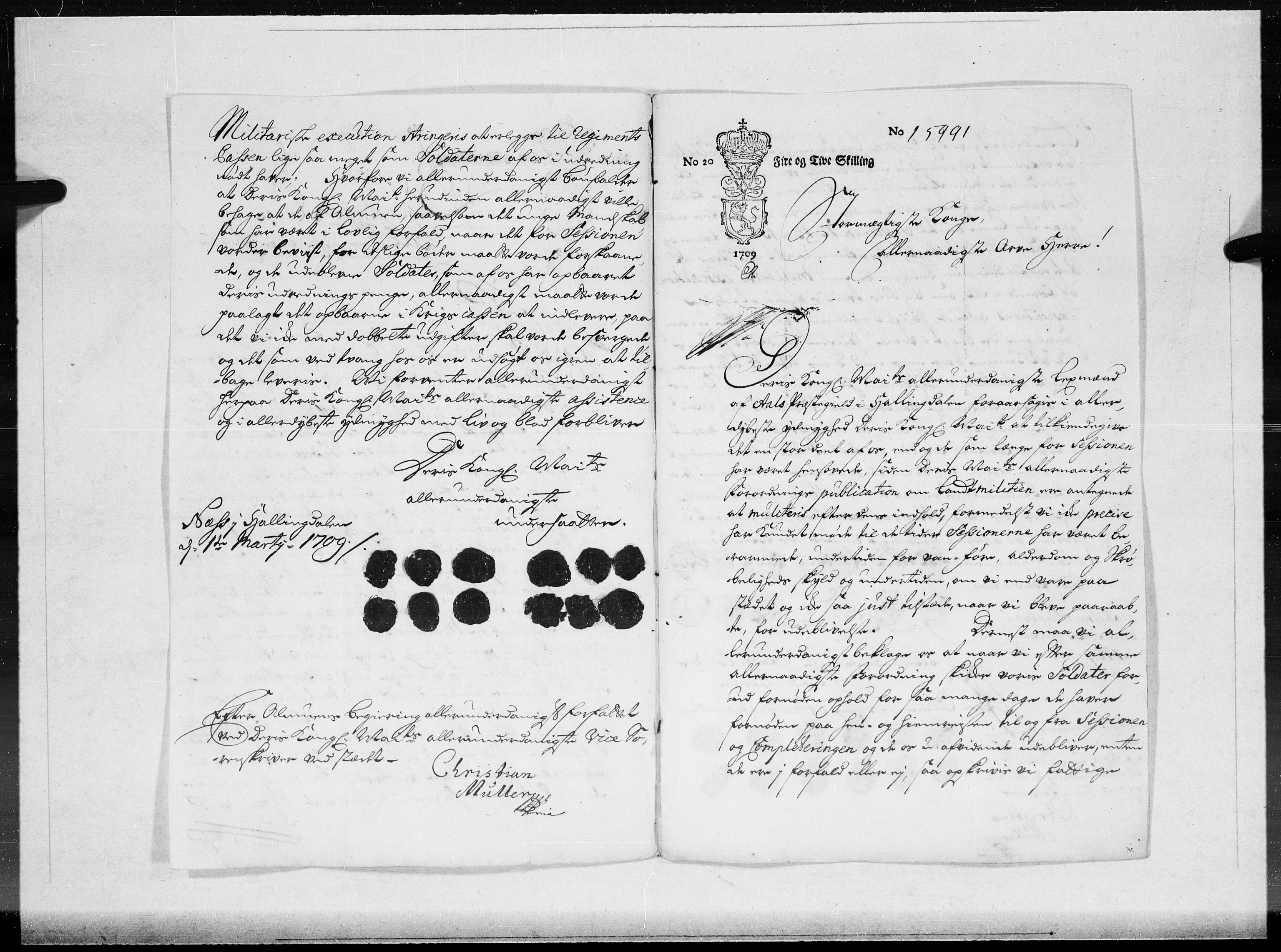 Danske Kanselli 1572-1799, AV/RA-EA-3023/F/Fc/Fcc/Fcca/L0067: Norske innlegg 1572-1799, 1709, s. 138