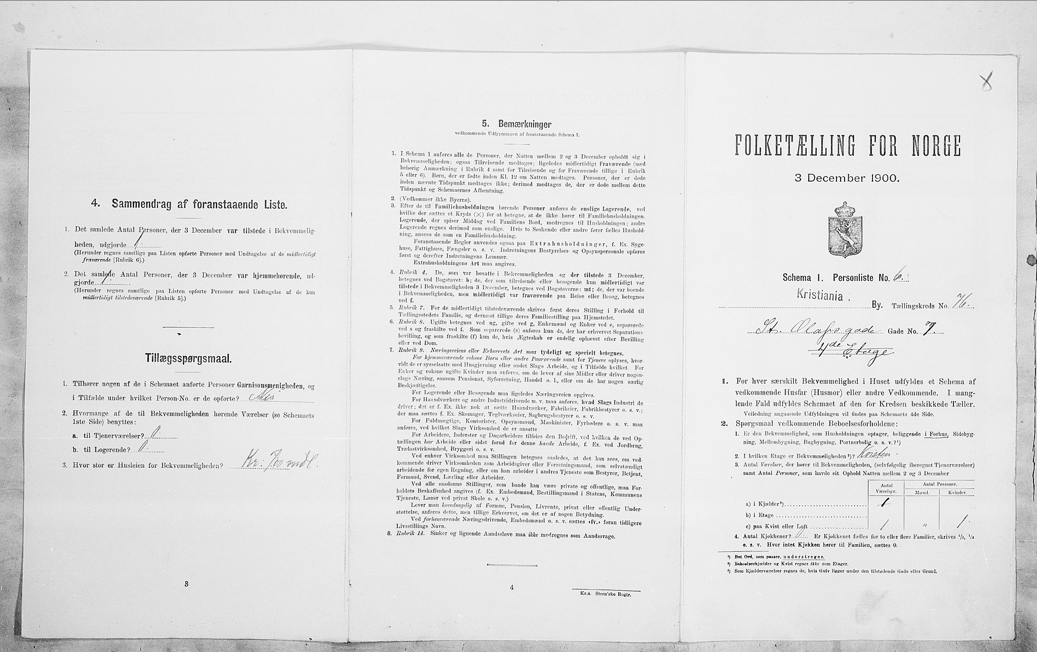 SAO, Folketelling 1900 for 0301 Kristiania kjøpstad, 1900, s. 89843