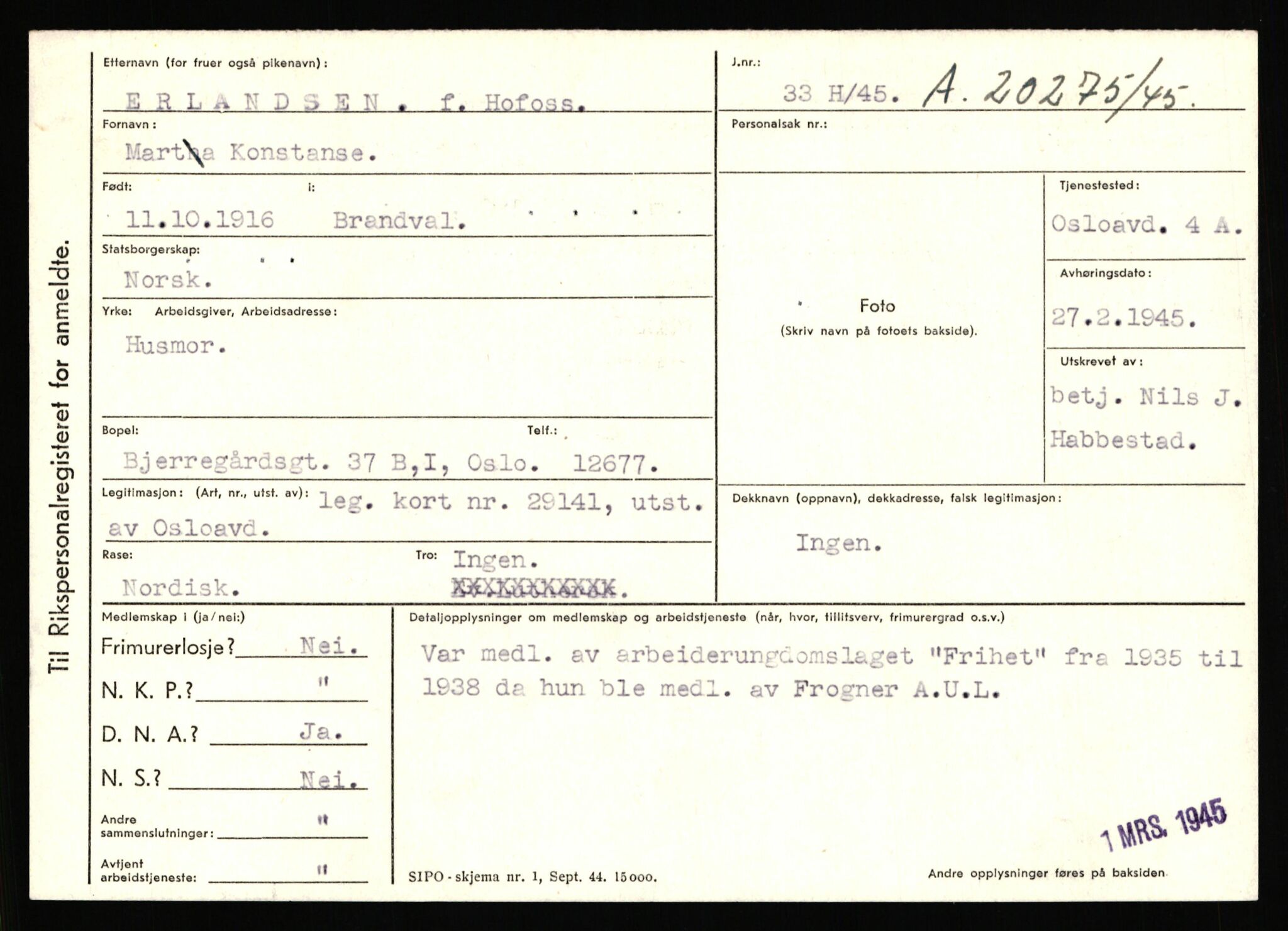 Statspolitiet - Hovedkontoret / Osloavdelingen, AV/RA-S-1329/C/Ca/L0004: Eid - funn av gjenstander	, 1943-1945, s. 2105