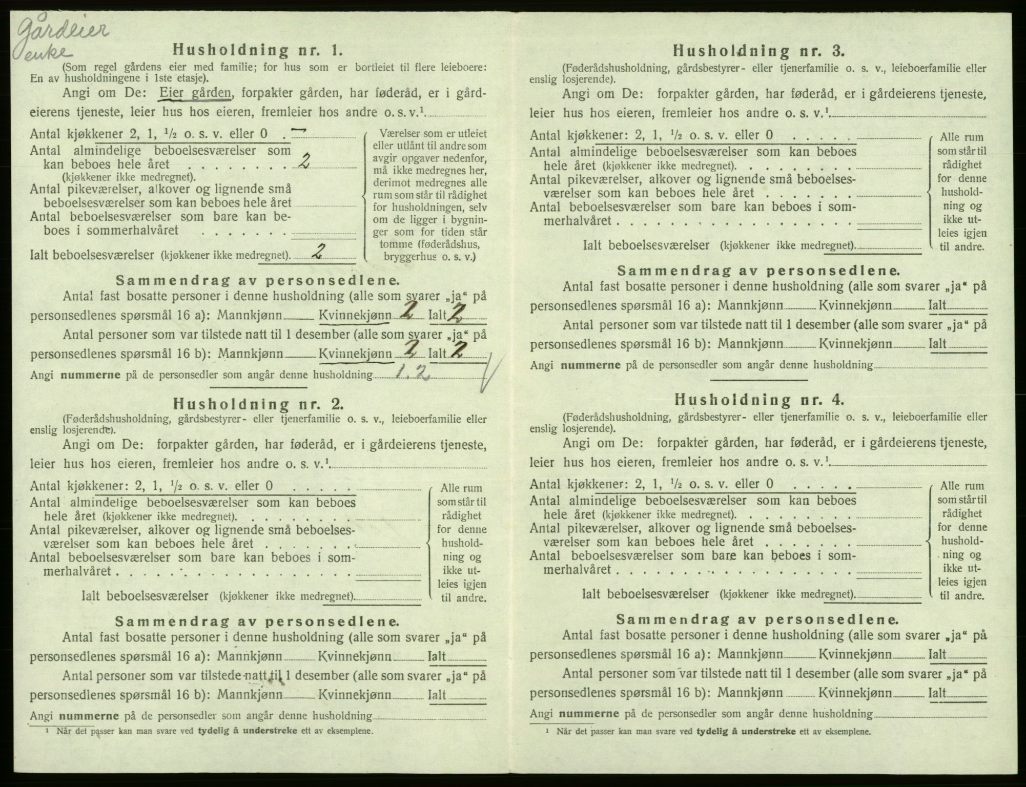 SAB, Folketelling 1920 for 1232 Eidfjord herred, 1920, s. 92