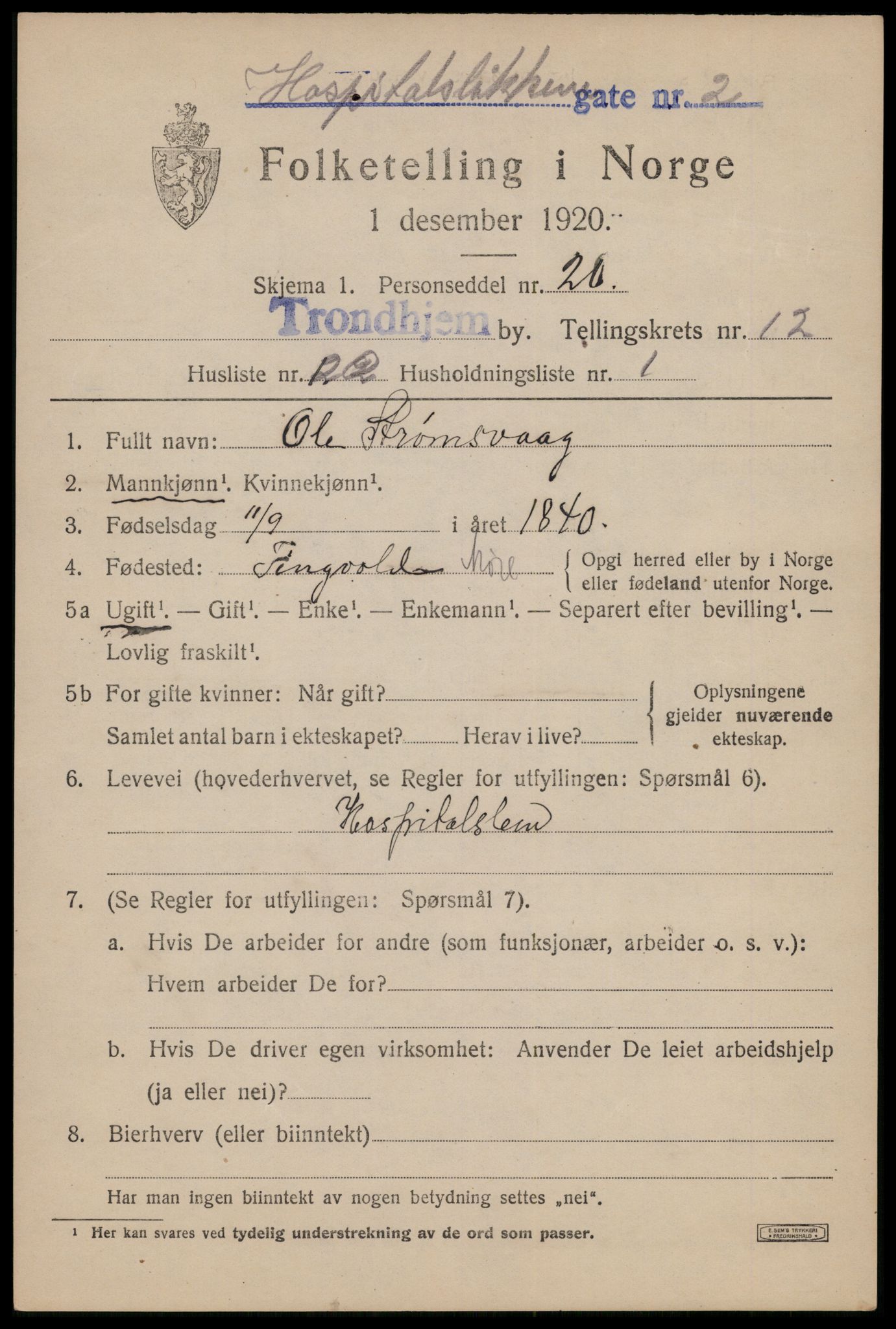 SAT, Folketelling 1920 for 1601 Trondheim kjøpstad, 1920, s. 47964