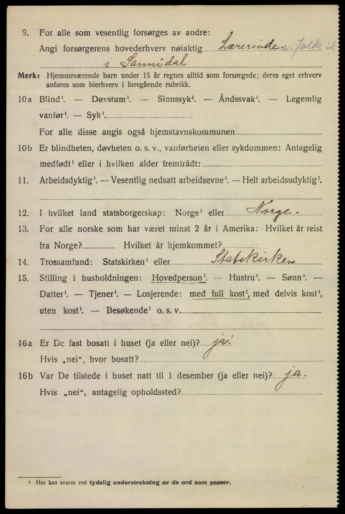 SAKO, Folketelling 1920 for 0801 Kragerø kjøpstad, 1920, s. 9740