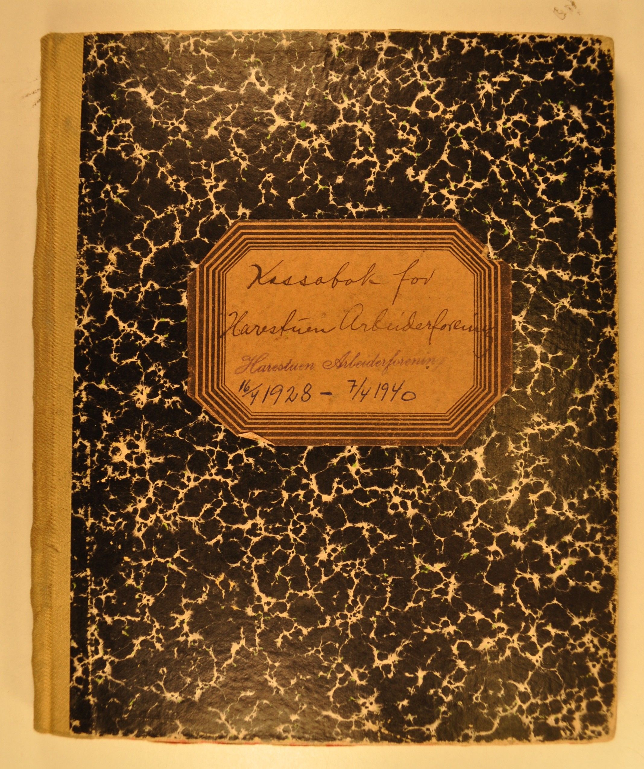Harestua Arbeiderforening, OARM/H-A-00388/R/L0002/0001: Kassabøker / Kassabok, 1928-1940