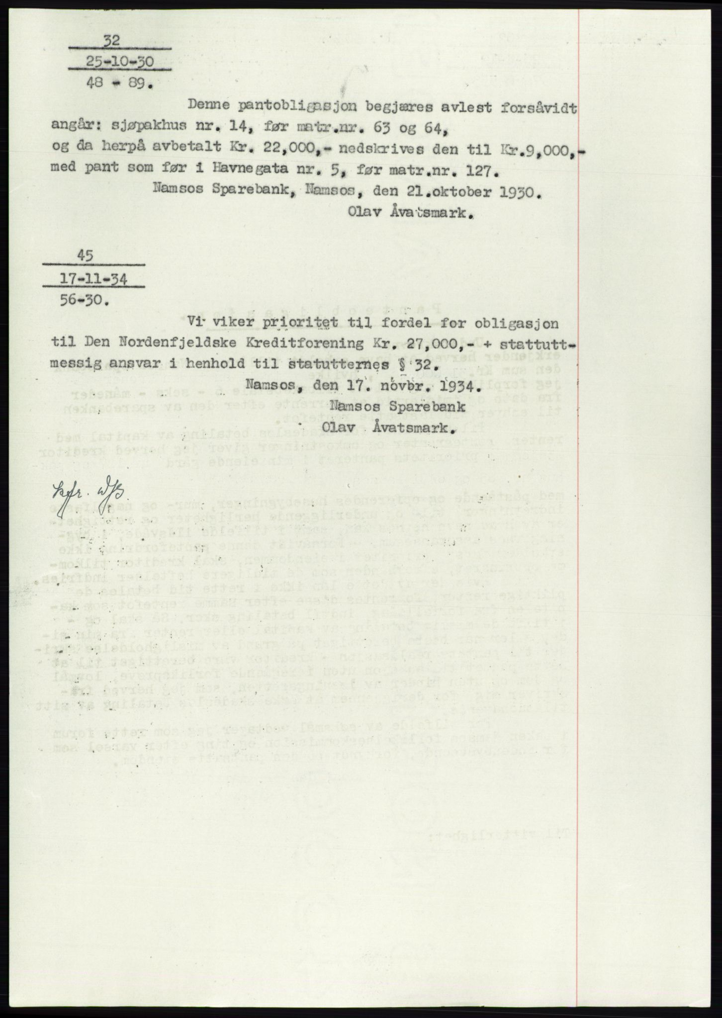 Namdal sorenskriveri, SAT/A-4133/1/2/2C: Pantebok nr. -, 1916-1921, Tingl.dato: 26.04.1919