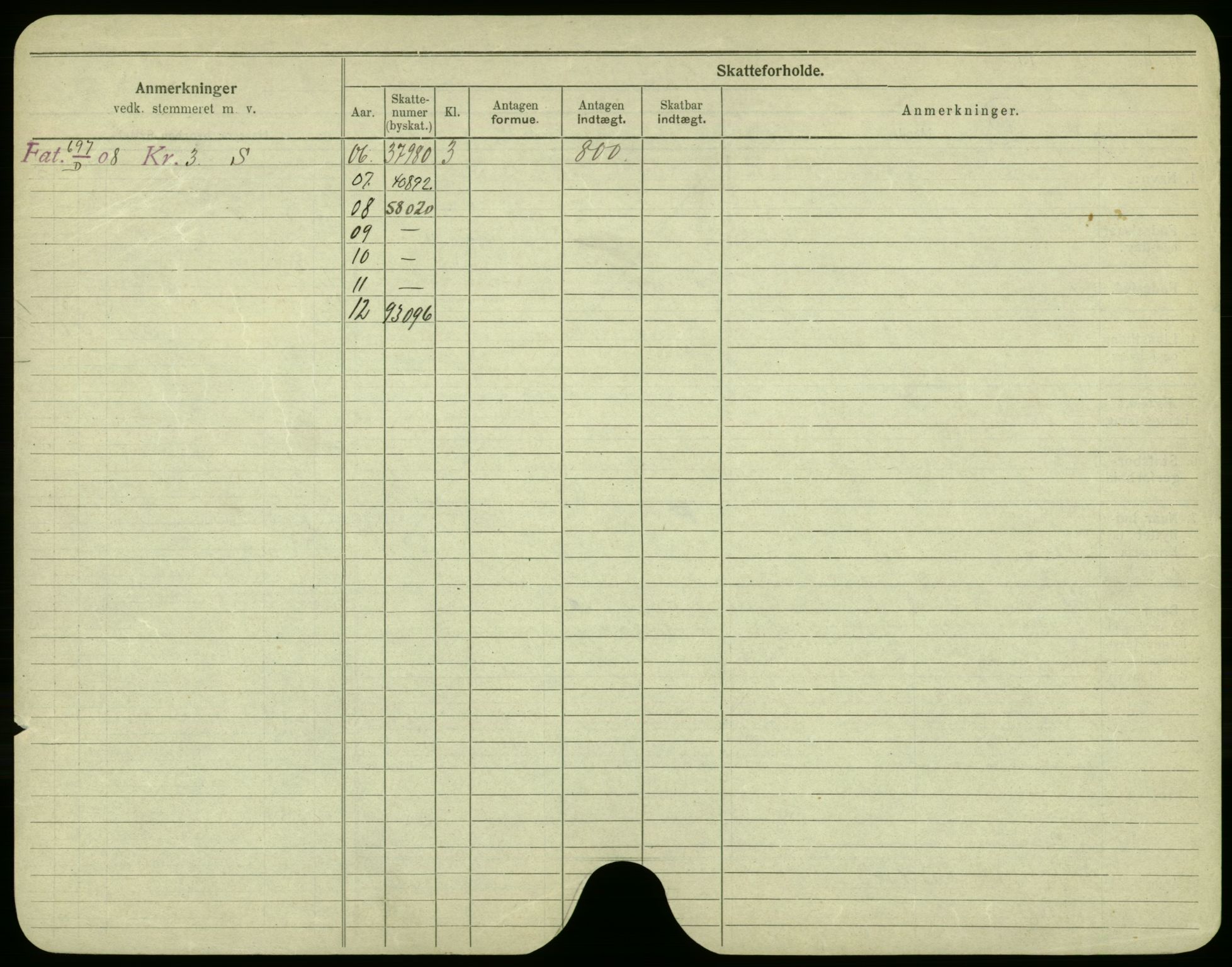 Oslo folkeregister, Registerkort, AV/SAO-A-11715/F/Fa/Fac/L0002: Menn, 1906-1914, s. 1010b