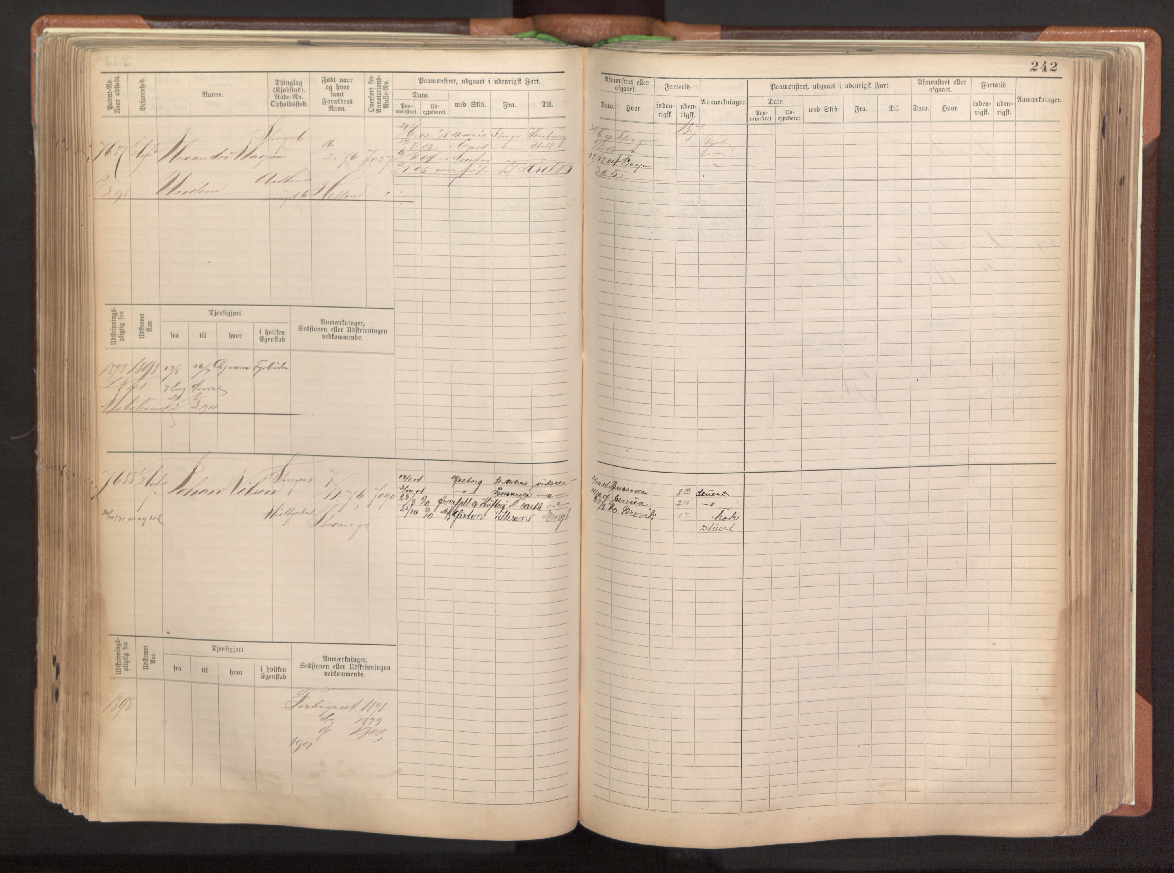 Stavanger sjømannskontor, AV/SAST-A-102006/F/Fb/Fbb/L0022: Sjøfartshovedrulle patnentnr. 7205-8160 (dublett), 1894, s. 246