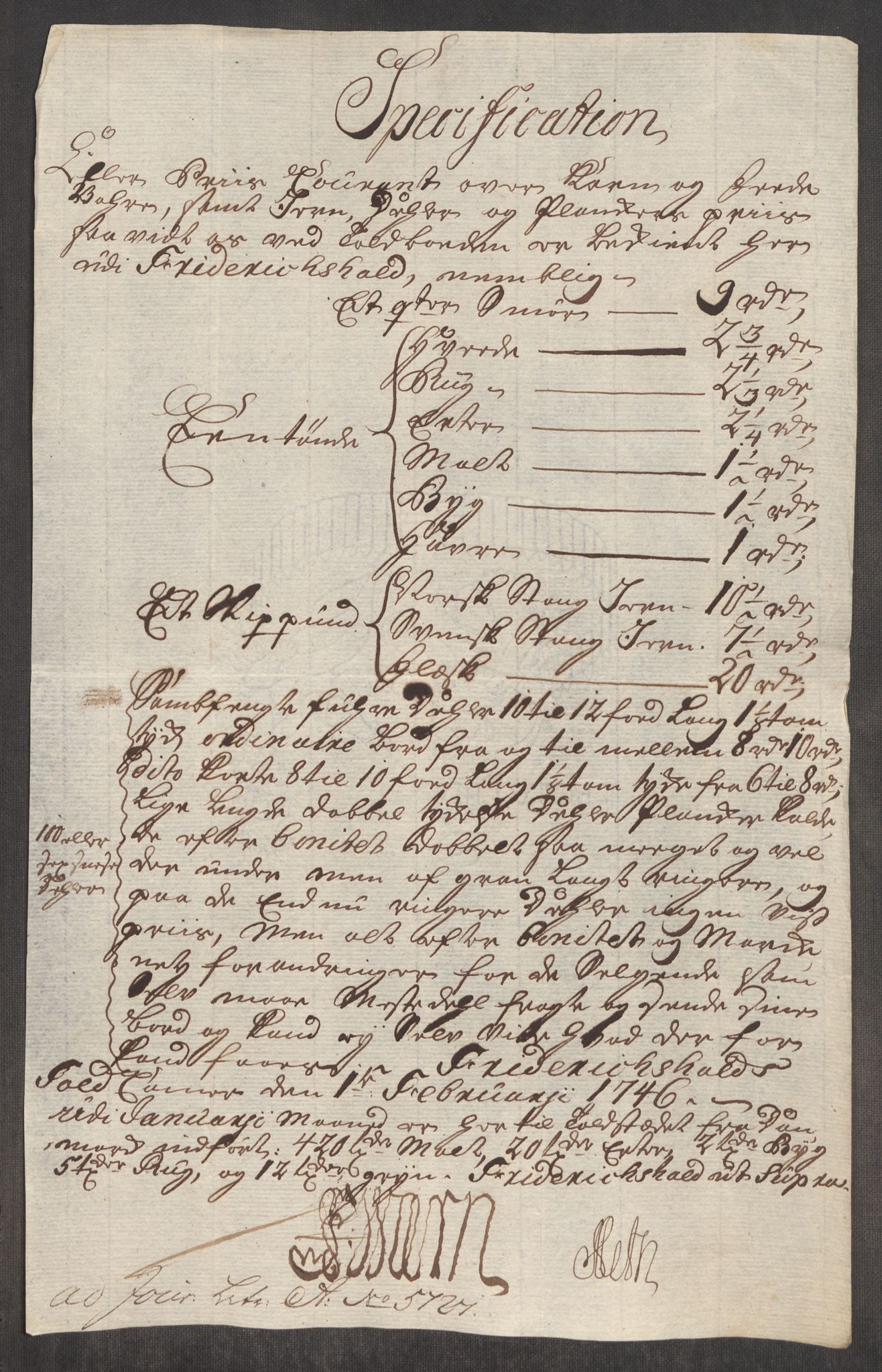 Rentekammeret inntil 1814, Realistisk ordnet avdeling, AV/RA-EA-4070/Oe/L0003: [Ø1]: Priskuranter, 1745-1748, s. 225