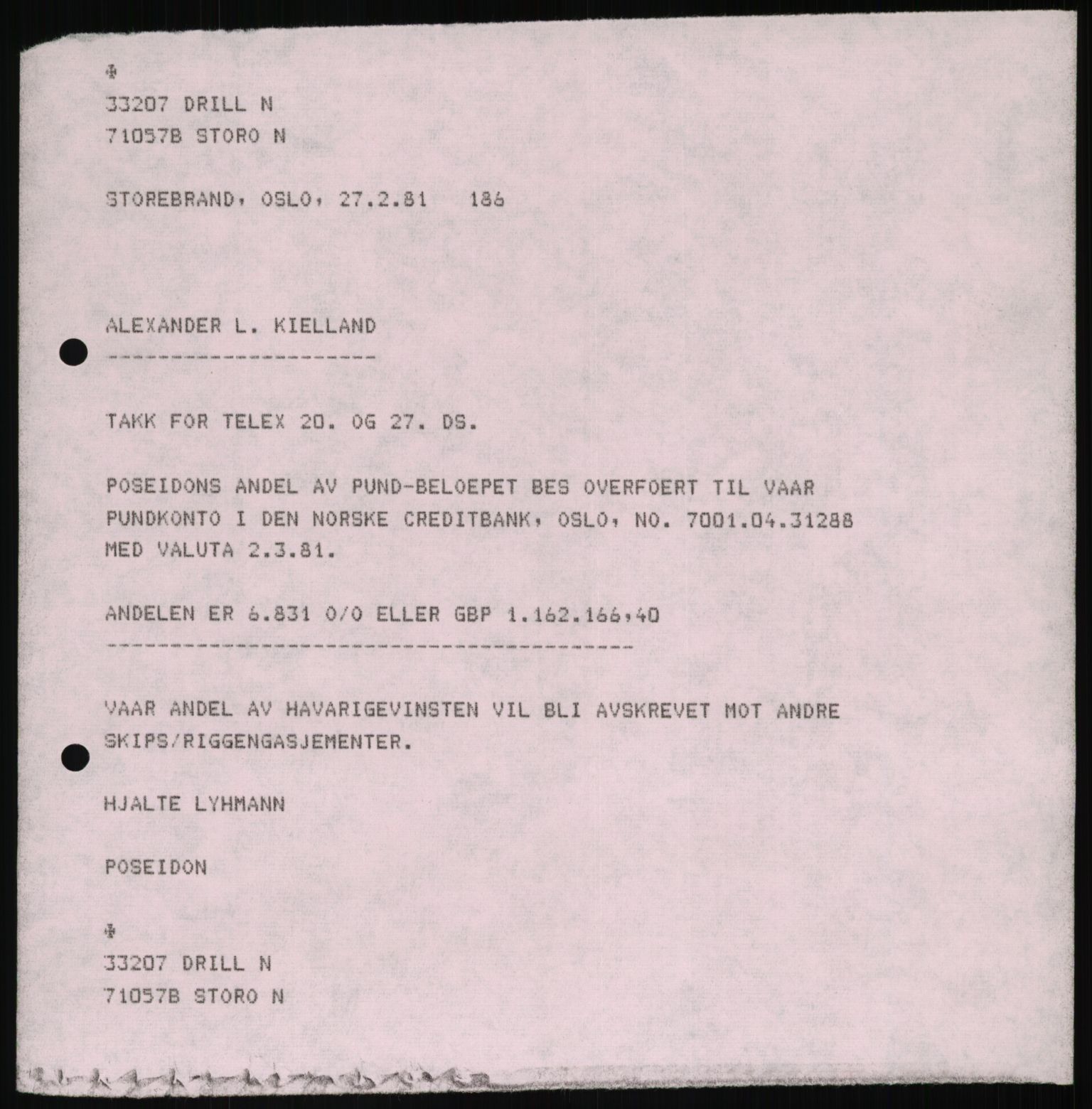 Pa 1503 - Stavanger Drilling AS, AV/SAST-A-101906/D/L0006: Korrespondanse og saksdokumenter, 1974-1984, s. 187