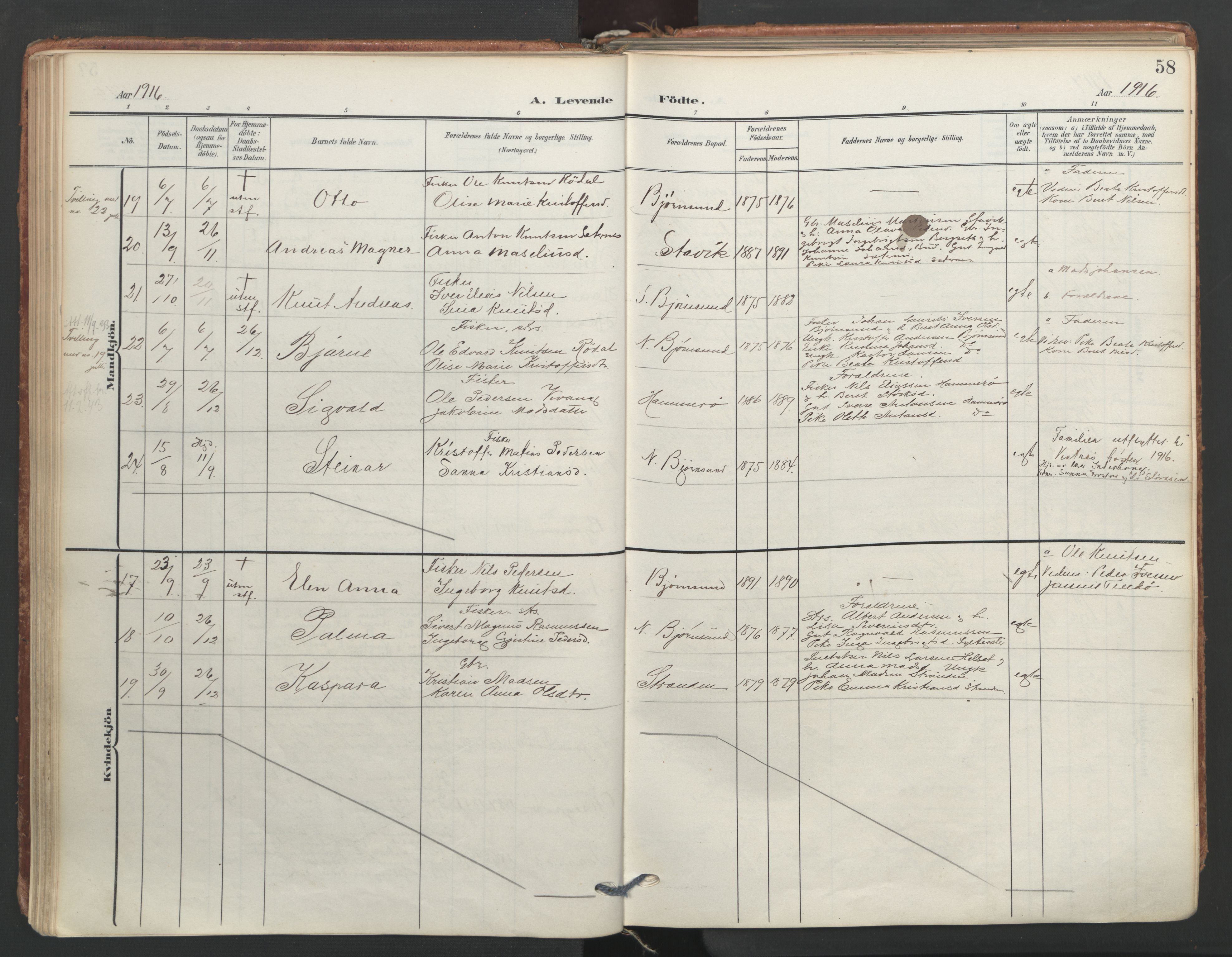 Ministerialprotokoller, klokkerbøker og fødselsregistre - Møre og Romsdal, SAT/A-1454/565/L0751: Ministerialbok nr. 565A05, 1905-1979, s. 58