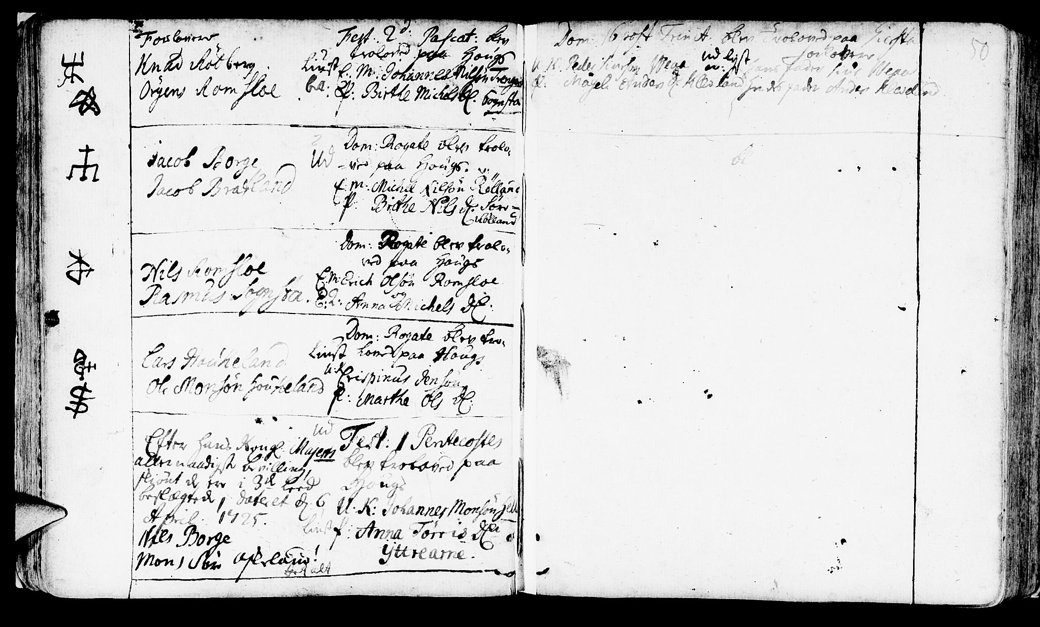 Haus sokneprestembete, SAB/A-75601/H/Haa: Ministerialbok nr. A 4, 1723-1733, s. 50