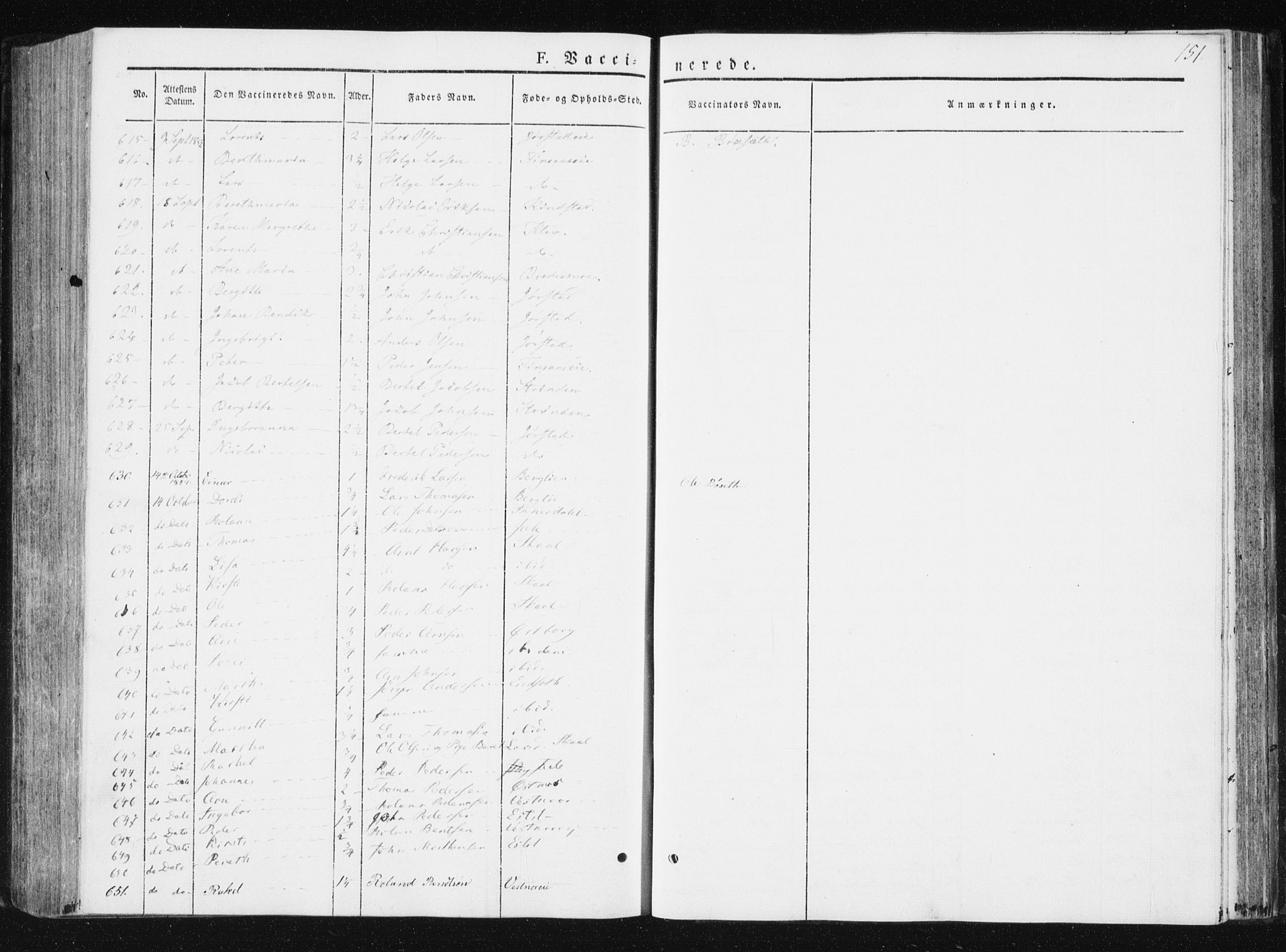 Ministerialprotokoller, klokkerbøker og fødselsregistre - Nord-Trøndelag, SAT/A-1458/749/L0470: Ministerialbok nr. 749A04, 1834-1853, s. 151